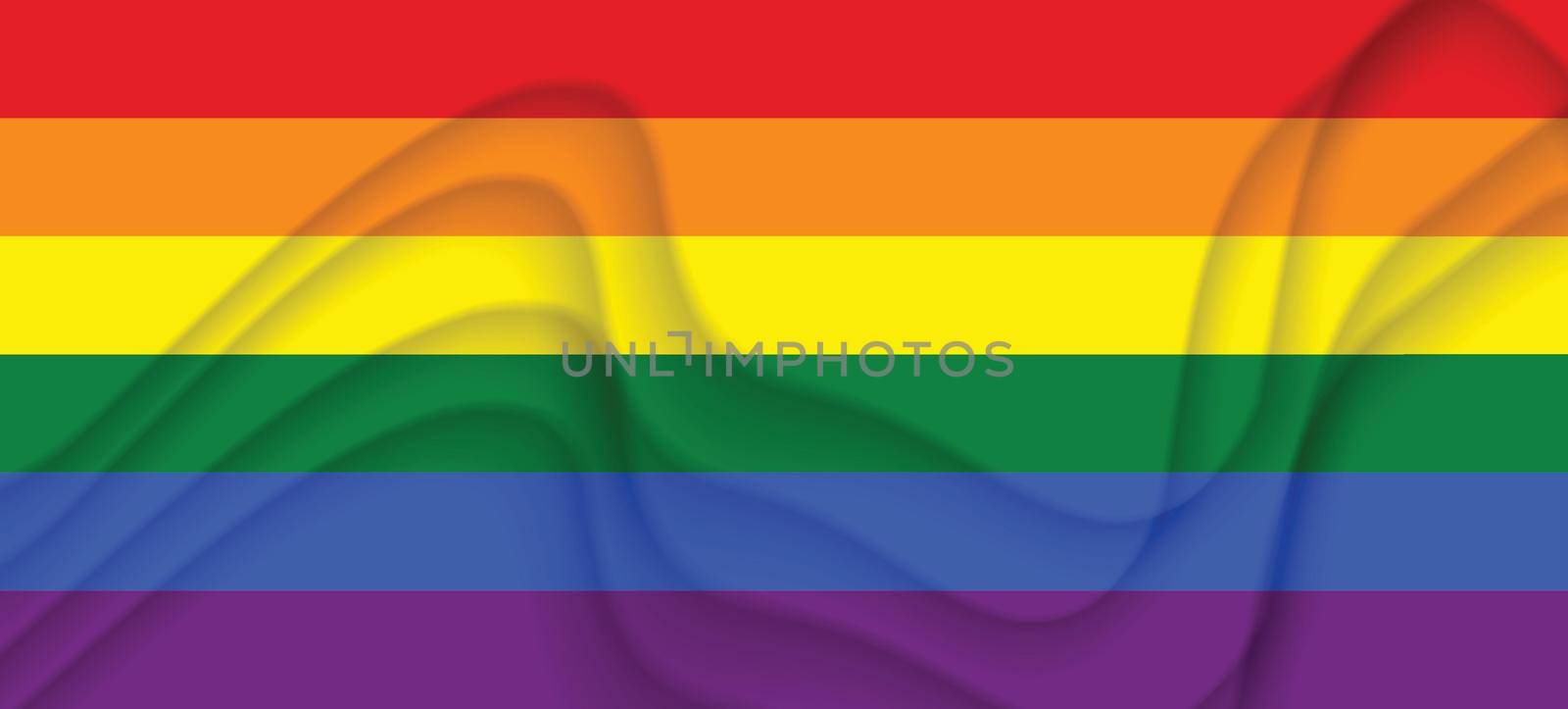 Flag LGBT squared icon, badge or button. Template design, vector illustration. Love wins. LGBT symbol in rainbow colors. Gay pride silk textile background.