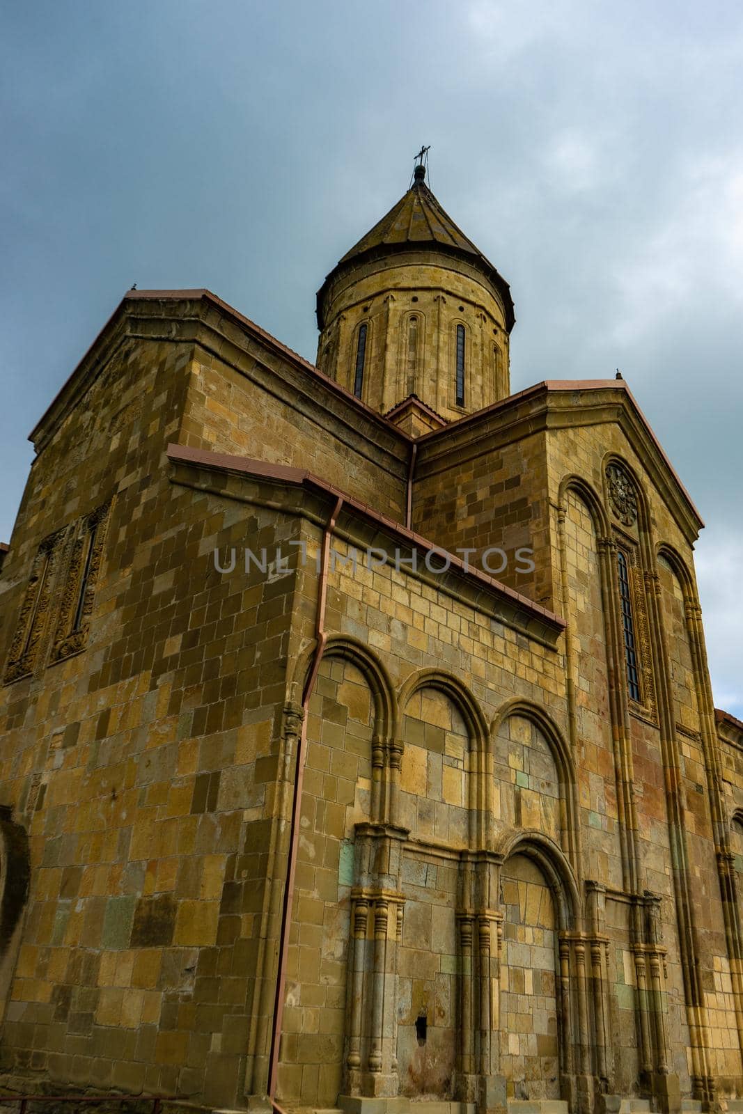 Famous travel landmark of Samtavisi cathedral in Shida kartli region of Georgia