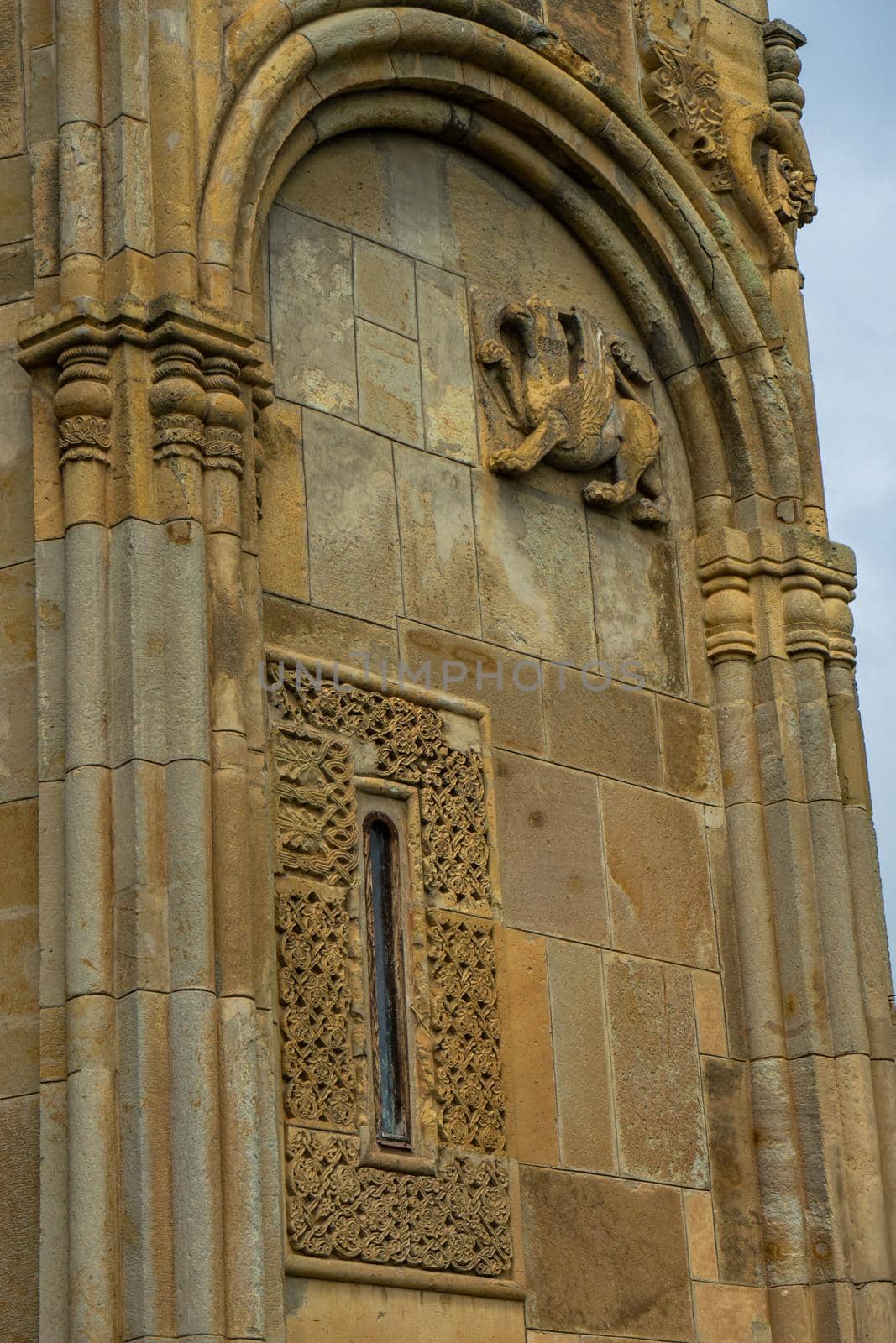 Famous travel landmark of Samtavisi cathedral in Shida kartli region of Georgia