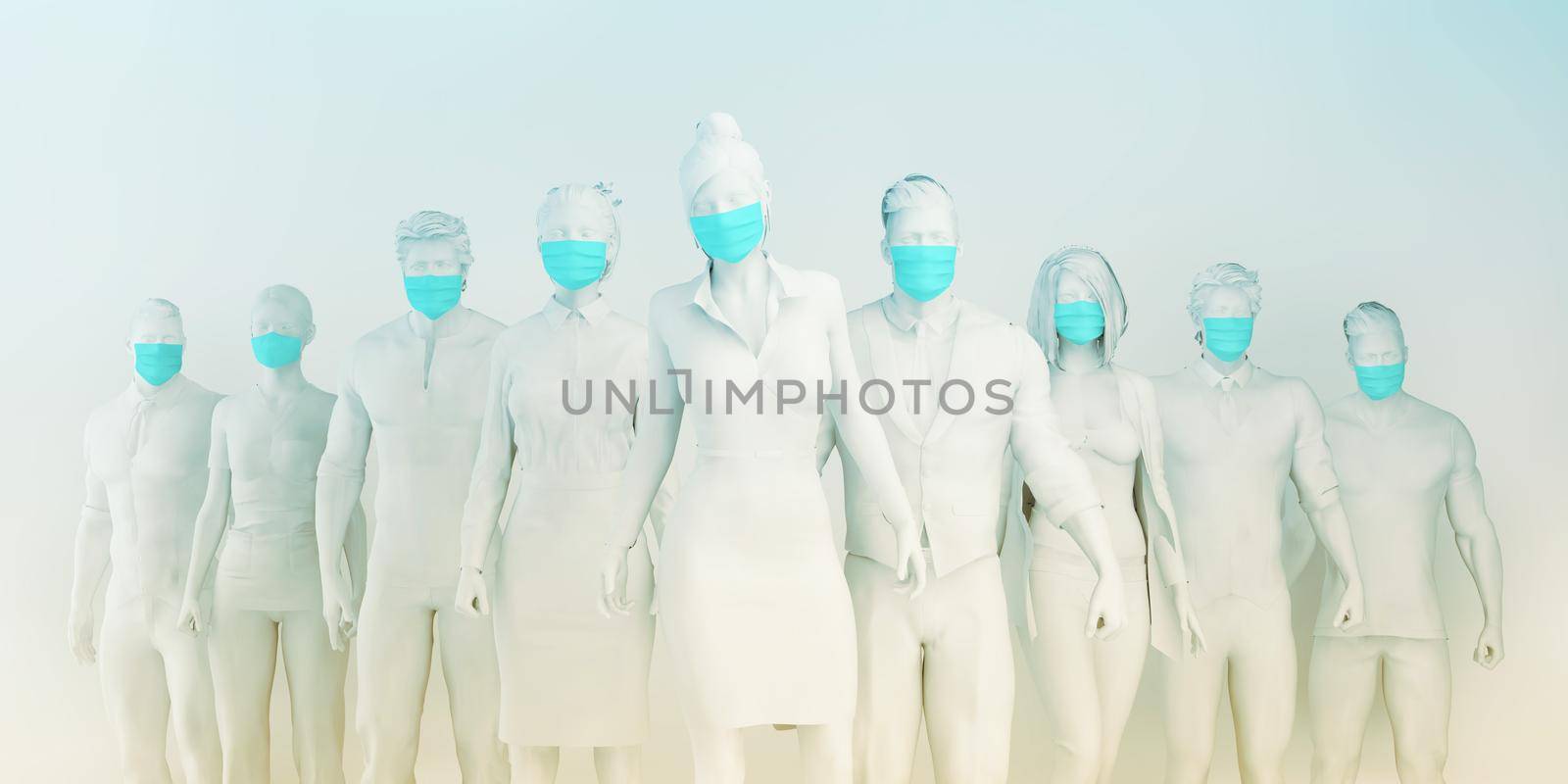 Medical Staff Wearing Face Mask in Global Epidemic