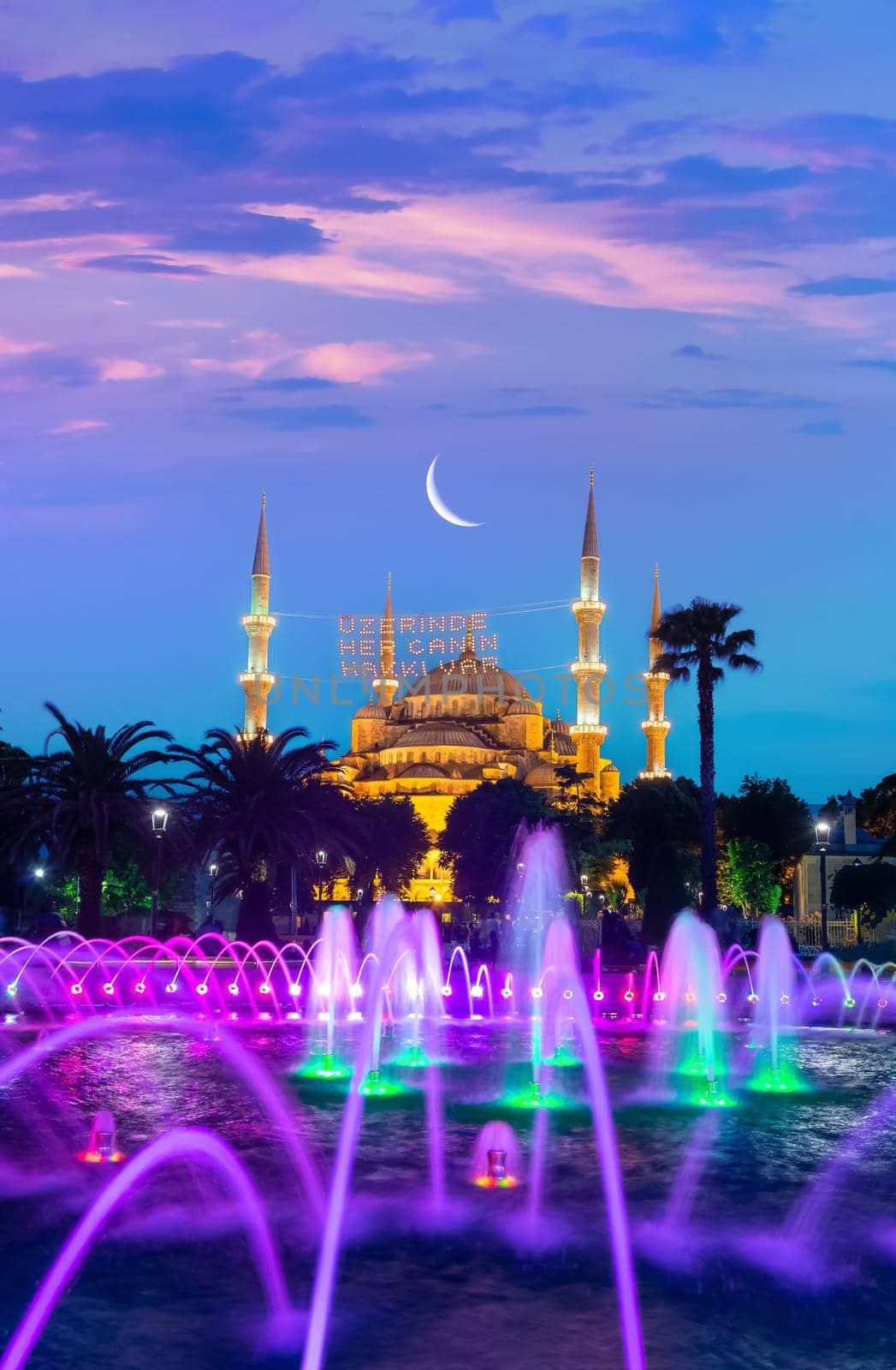Blue Mosque and fountain by Givaga