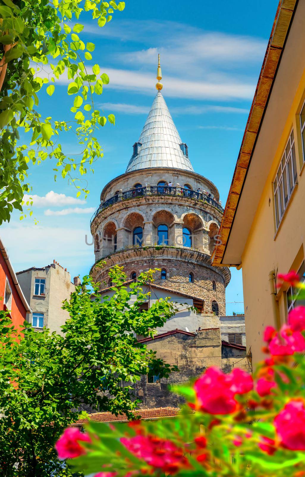 View of Galata Tower and in Istanbul