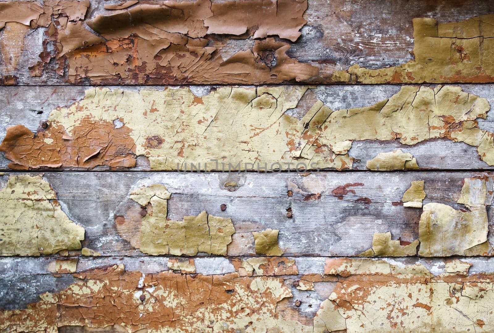 old plank wall with cracked paint. outdoor by raddnatt