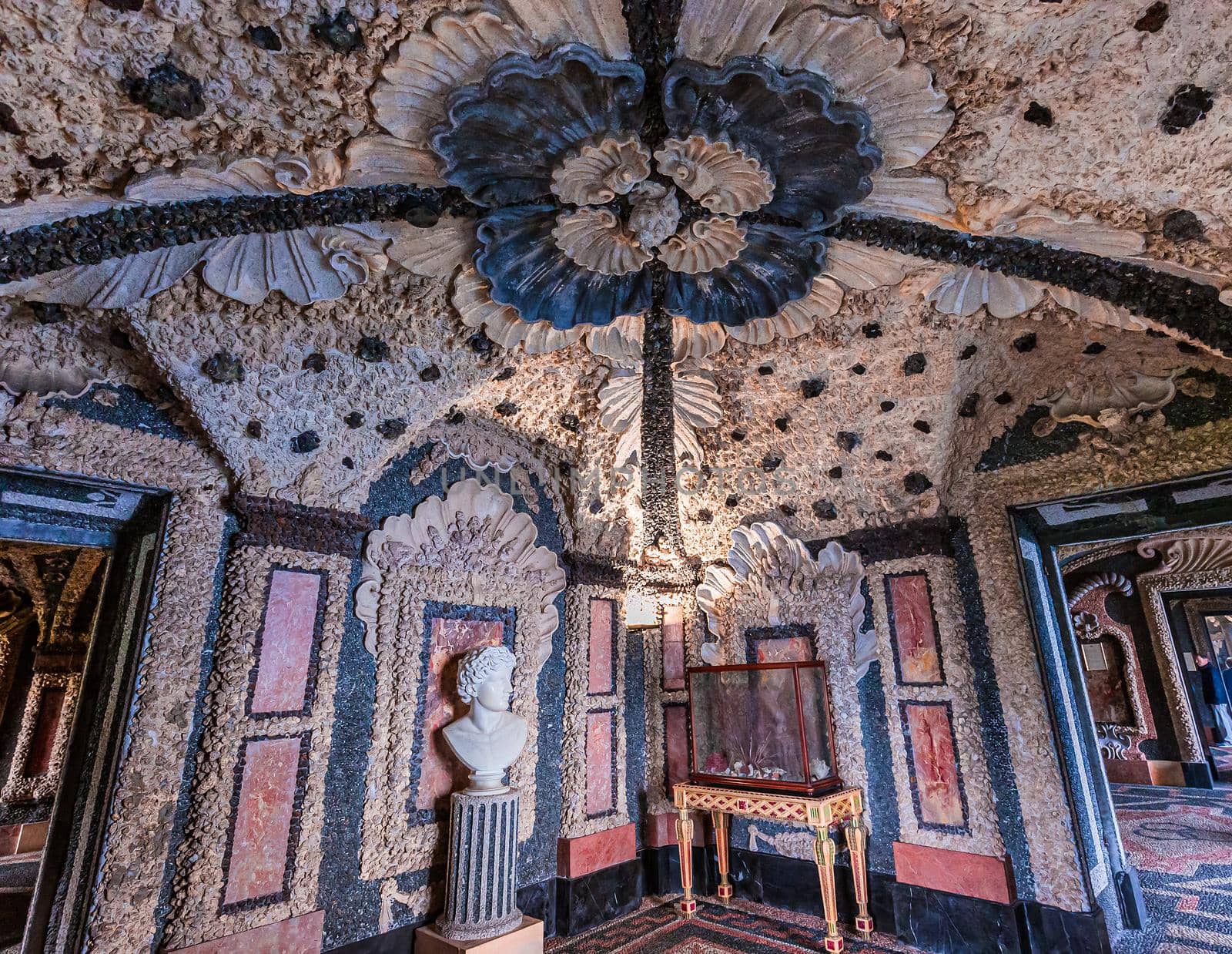 STRESA, ITALY, MAY 28, 2019 : interiors of palazzo Borromeo, isola bella, lake maggiore, may 28, 2019, in Stresa, italy