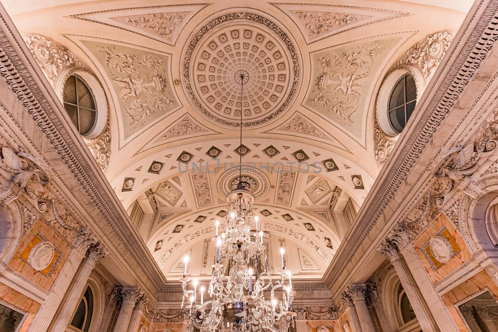 STRESA, ITALY, MAY 28, 2019 : interiors of palazzo Borromeo, isola bella, lake maggiore, may 28, 2019, in Stresa, italy