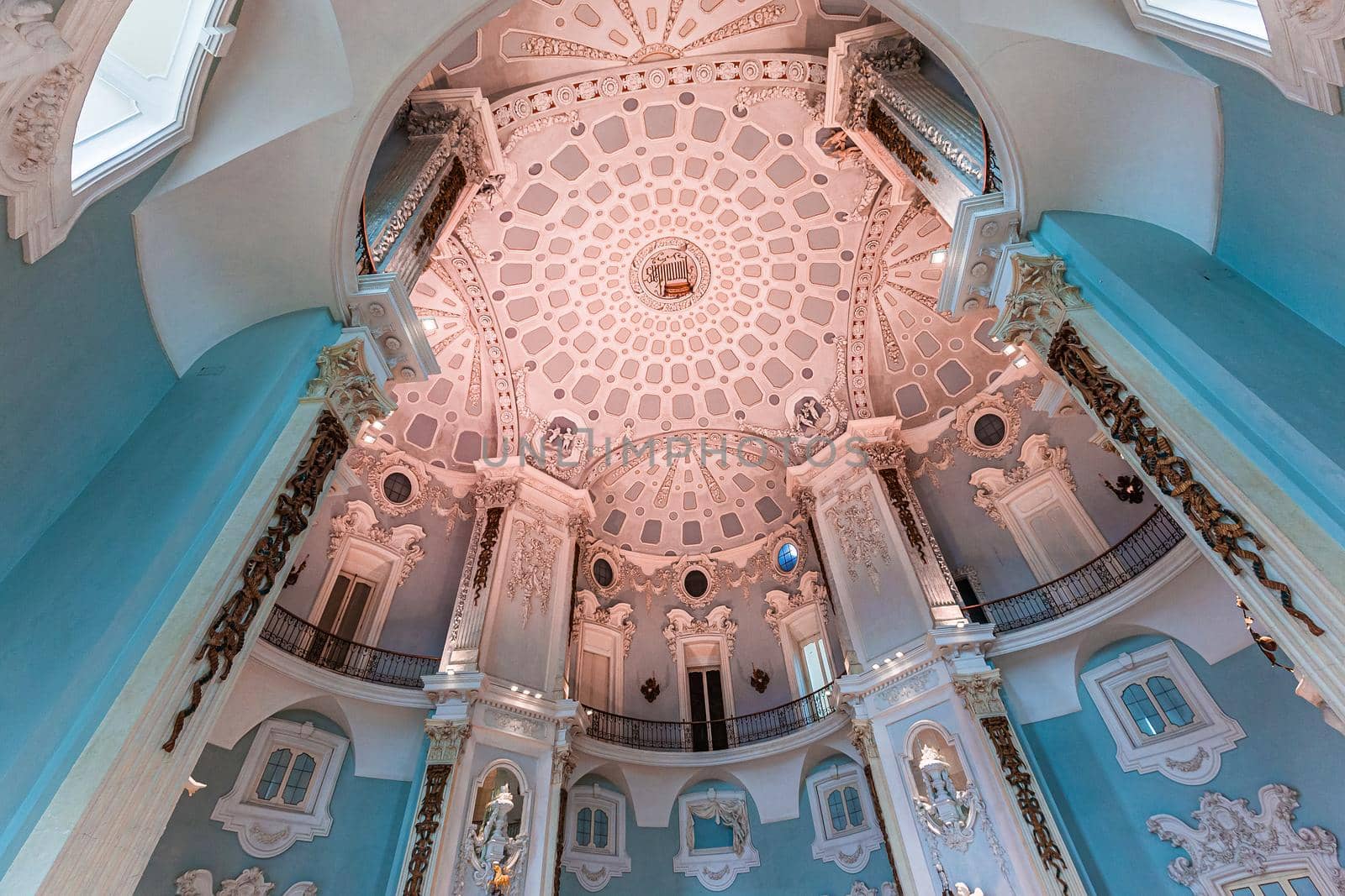 STRESA, ITALY, MAY 28, 2019 : interiors of palazzo Borromeo, isola bella, lake maggiore, may 28, 2019, in Stresa, italy