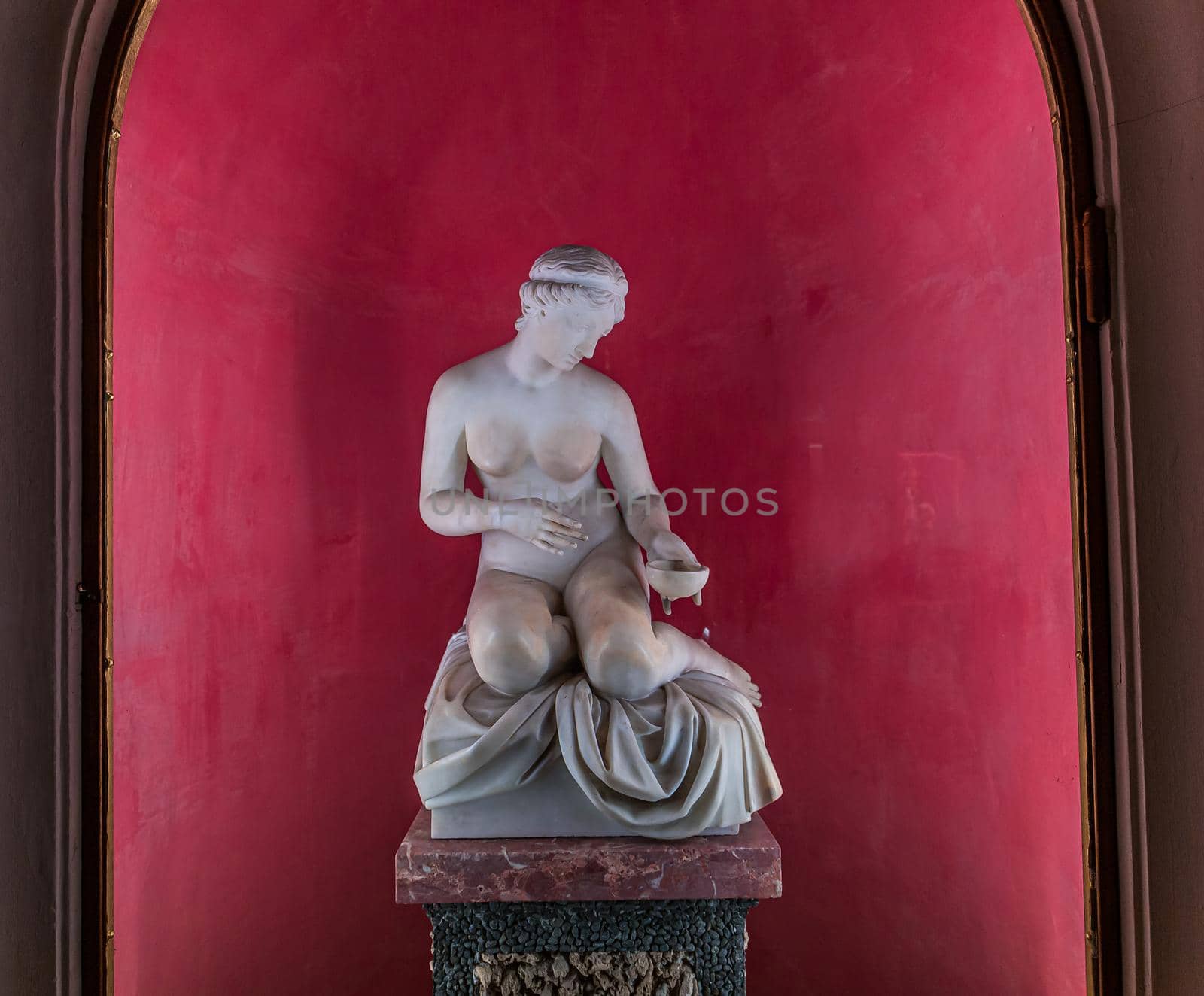 STRESA, ITALY, MAY 28, 2019 : interiors of palazzo Borromeo, isola bella, lake maggiore, may 28, 2019, in Stresa, italy