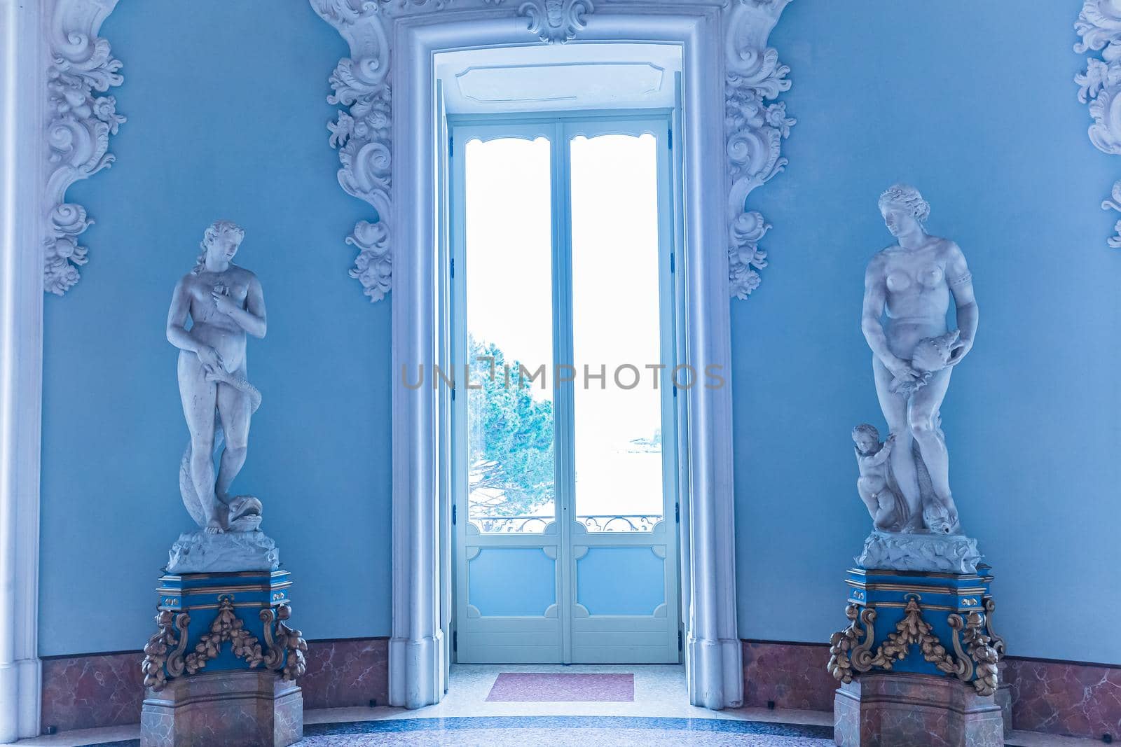 interiors of palazzo Borromeo, lake maggiore, Stresa, italy by photogolfer