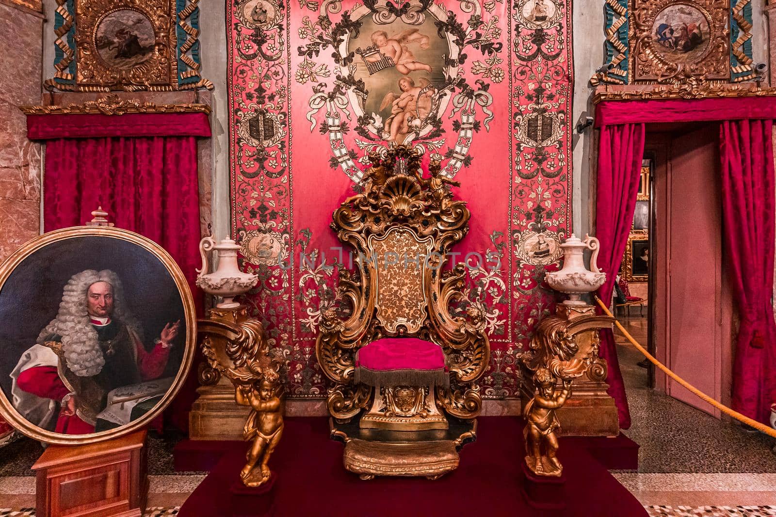 interiors of palazzo Borromeo, lake maggiore, Stresa, italy by photogolfer