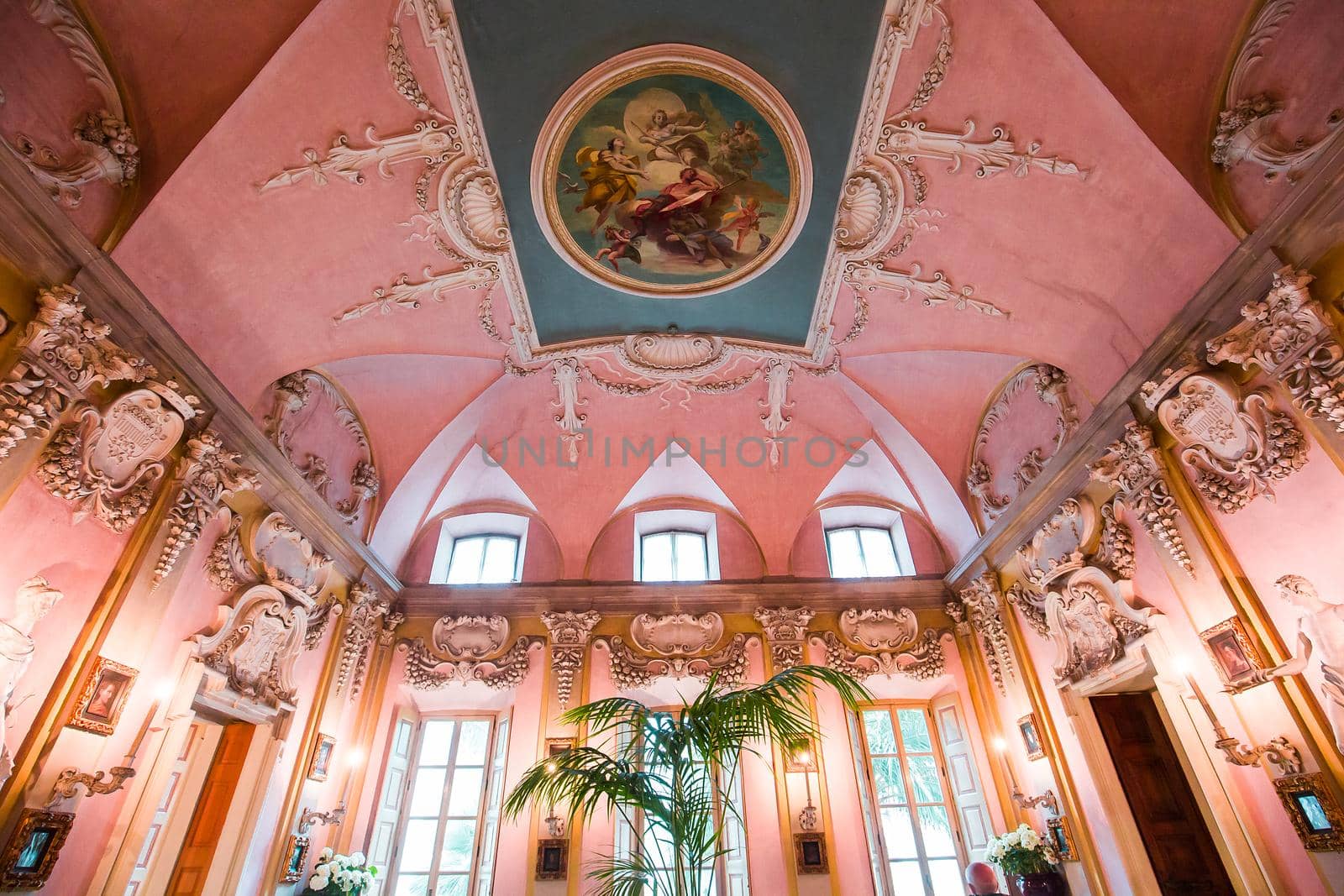 interiors of palazzo Borromeo, lake maggiore, Stresa, italy by photogolfer