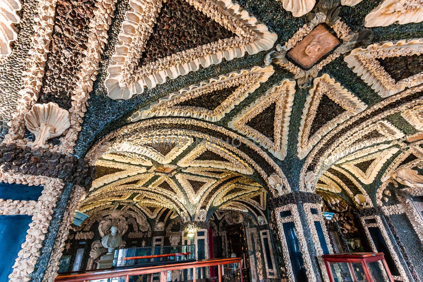 STRESA, ITALY, MAY 28, 2019 : interiors of palazzo Borromeo, isola bella, lake maggiore, may 28, 2019, in Stresa, italy