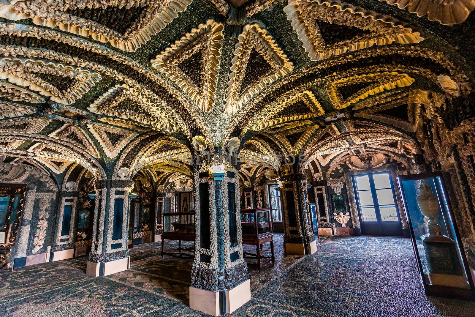 STRESA, ITALY, MAY 28, 2019 : interiors of palazzo Borromeo, isola bella, lake maggiore, may 28, 2019, in Stresa, italy