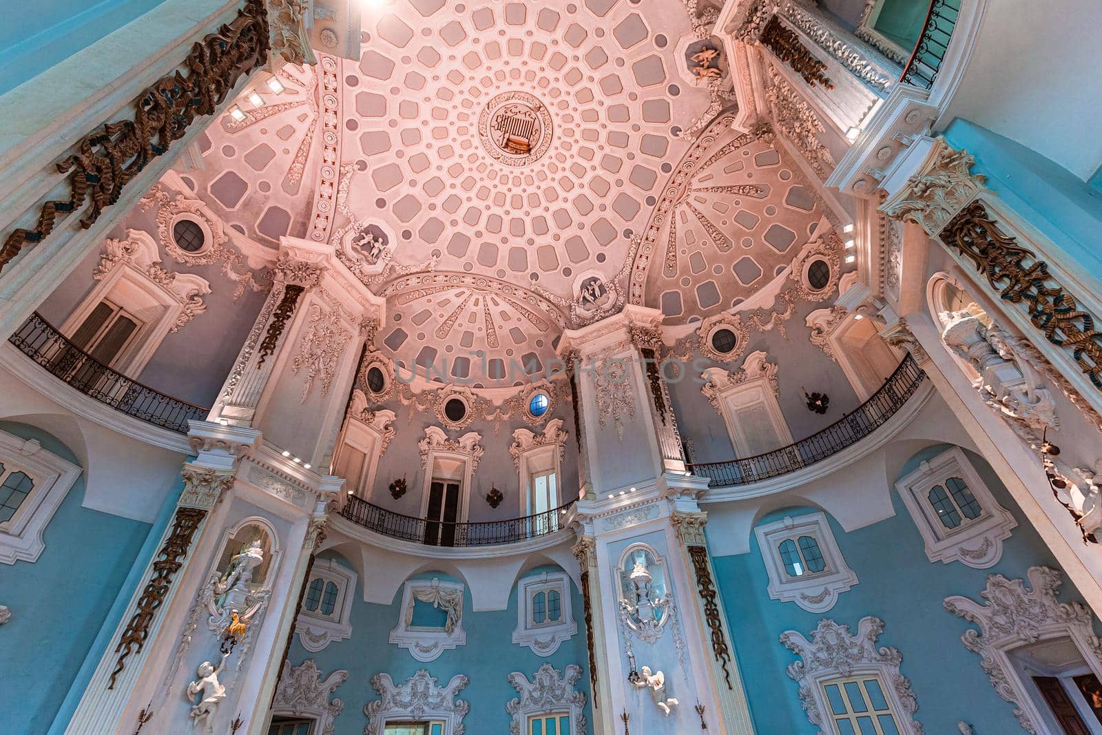 STRESA, ITALY, MAY 28, 2019 : interiors of palazzo Borromeo, isola bella, lake maggiore, may 28, 2019, in Stresa, italy