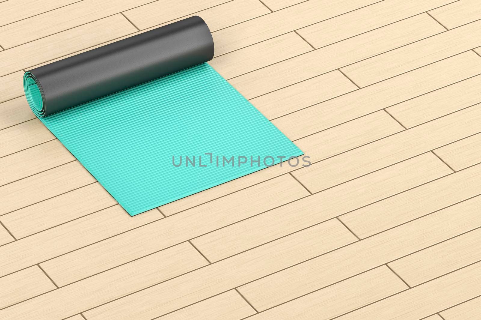 Half rolled yoga mat by magraphics