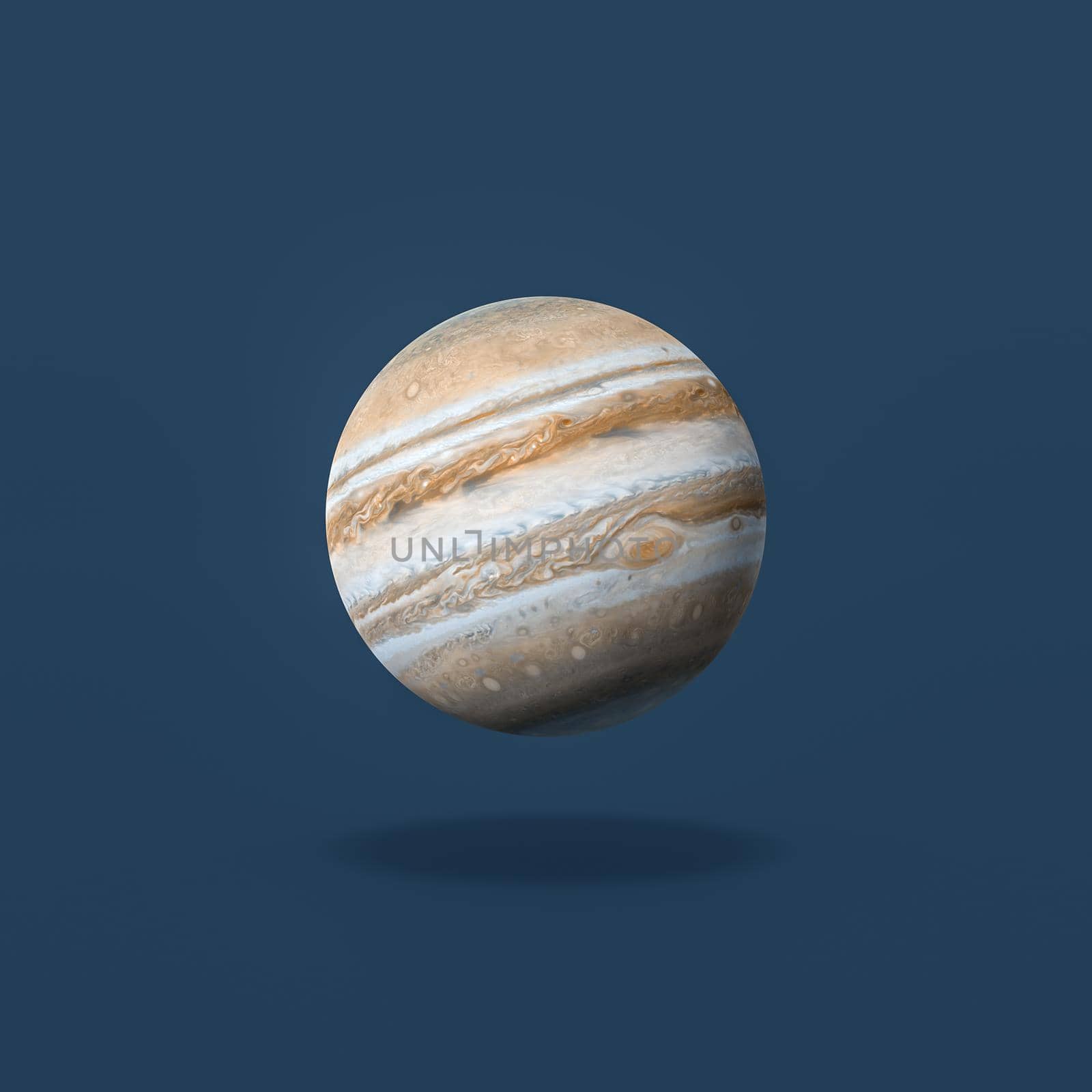 Jupiter Planet on Blue Background by make