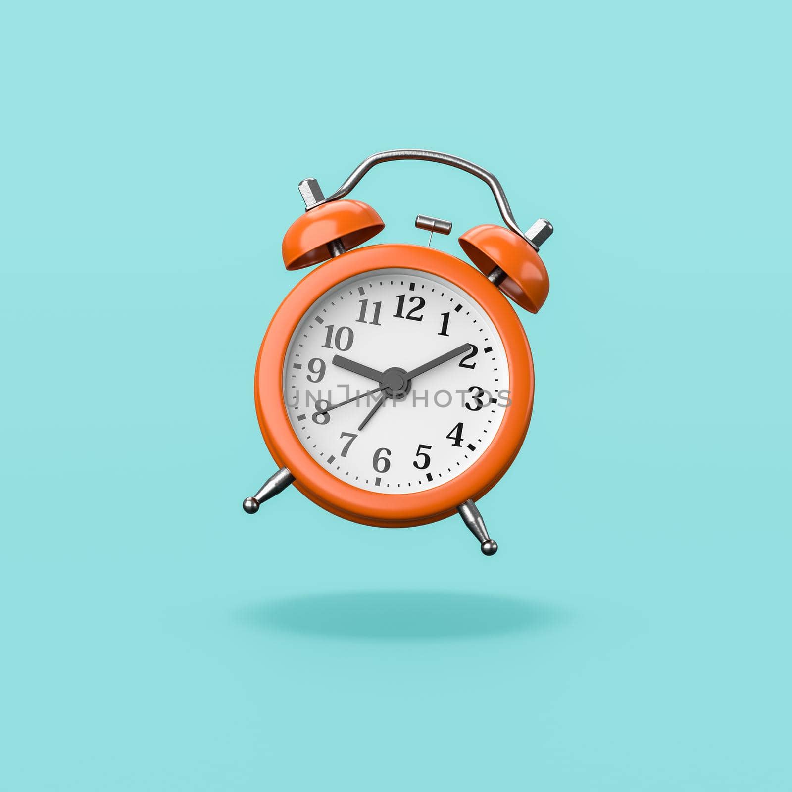 Alarm Clock on Blue Background by make