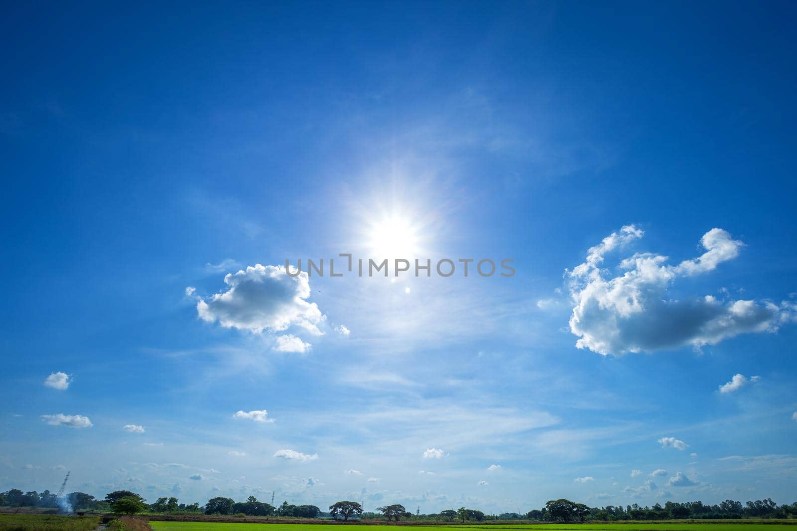 blue sky background texture with white clouds.