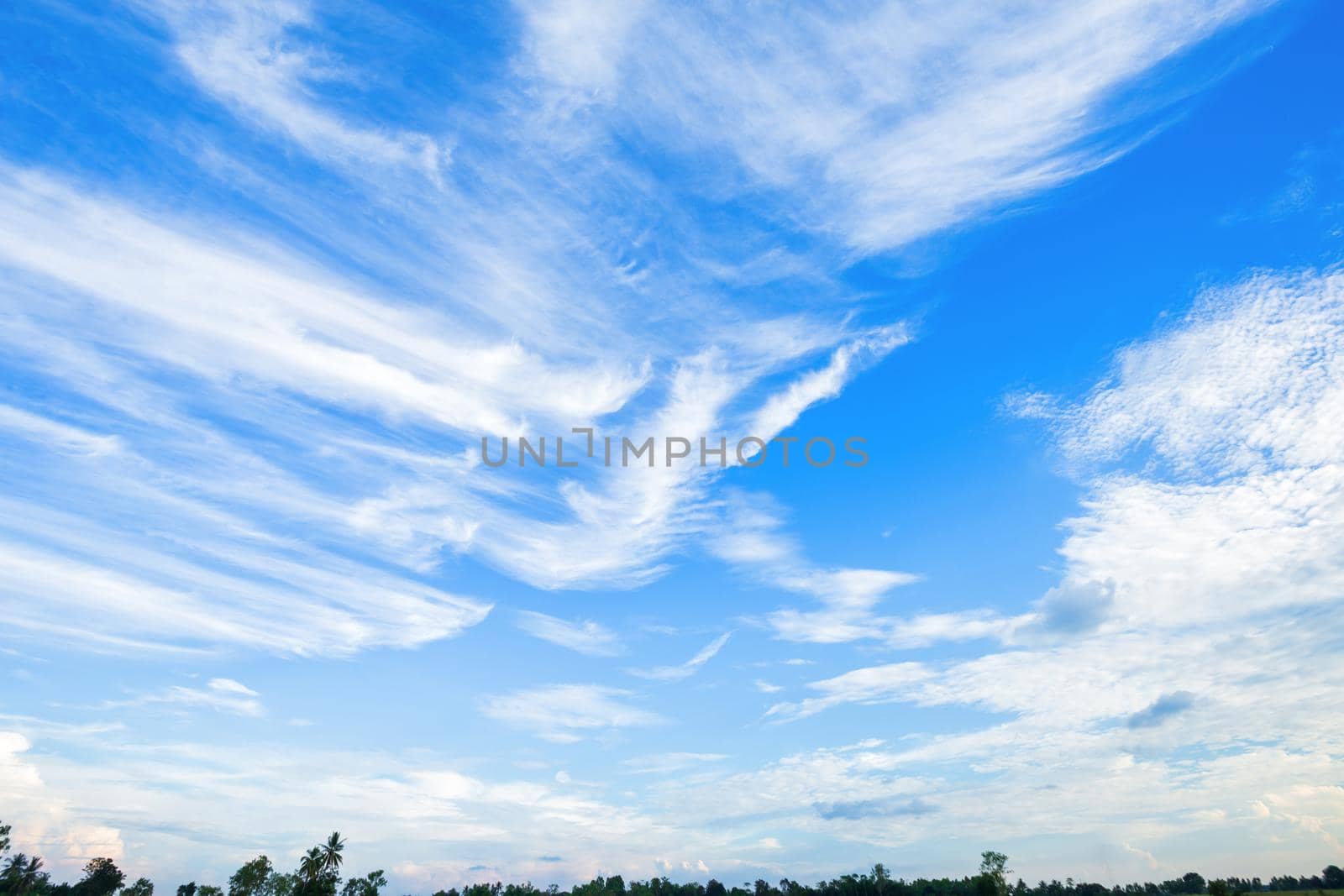 blue sky background texture with white clouds.