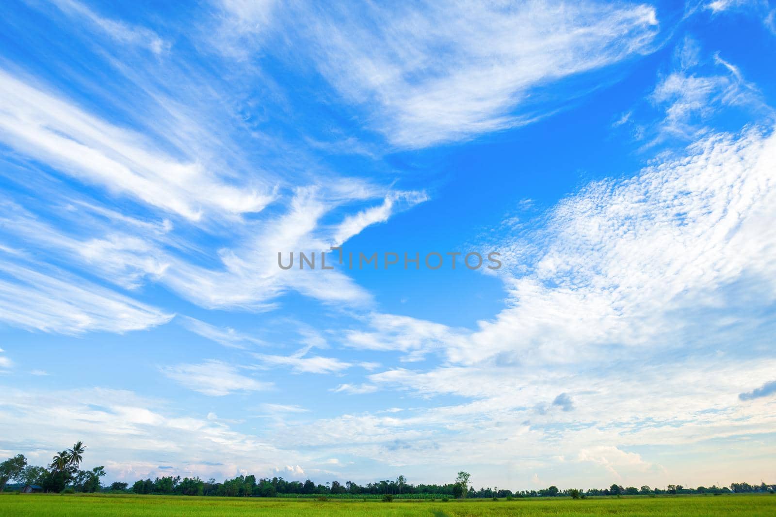 blue sky background texture with white clouds.