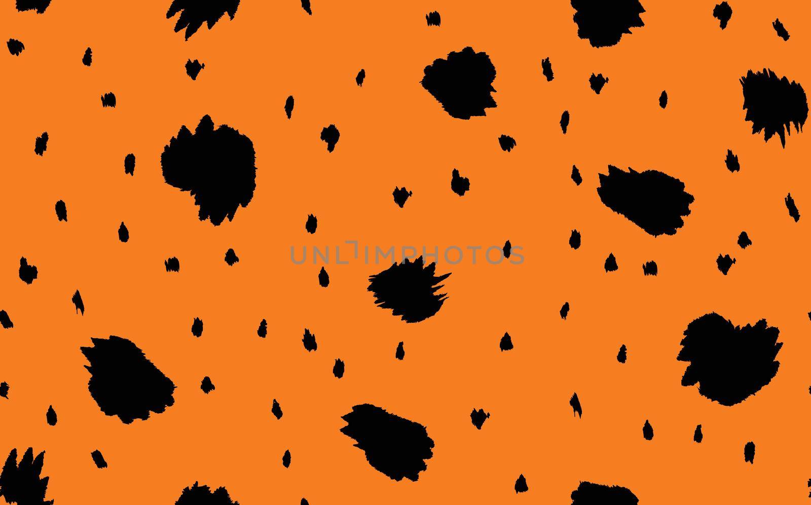 Abstract modern leopard seamless pattern. Animals trendy background. Orange and BLACK decorative vector stock illustration for print, card, postcard, fabric, textile. Modern ornament of stylized skin.