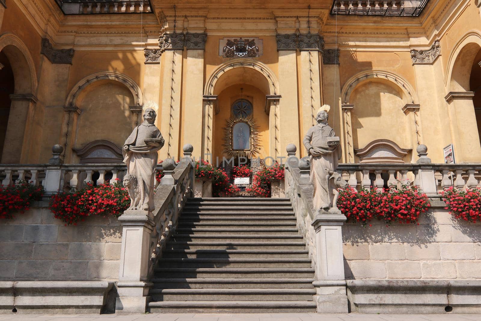 Wambierzyce, Poland, August 8, 2018: Basilica of the Visitation - Baroque basilica minor