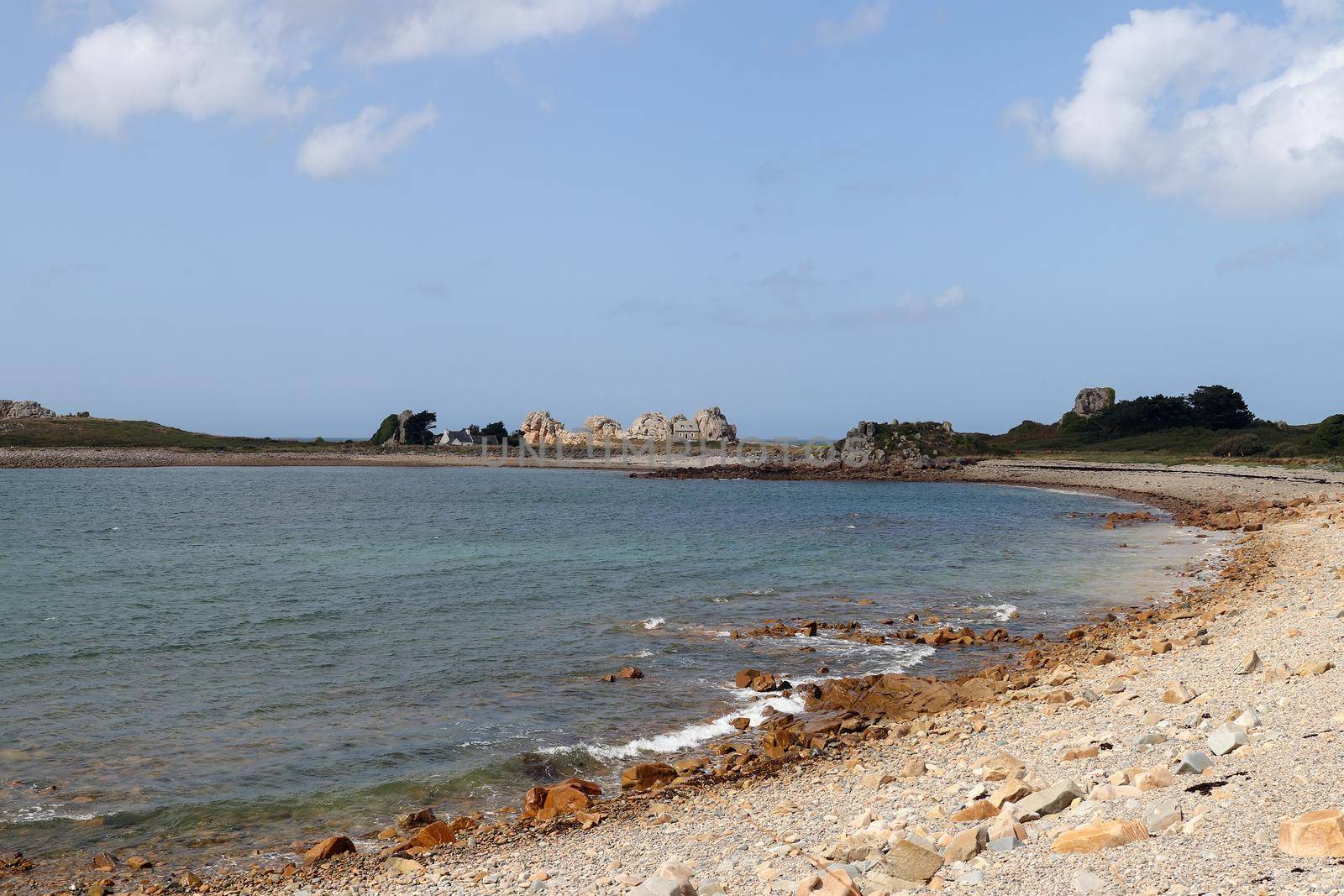 La Maison du Gouffre or House between the rocks at Pink Granite Coast near Plougrescant by Mibuch