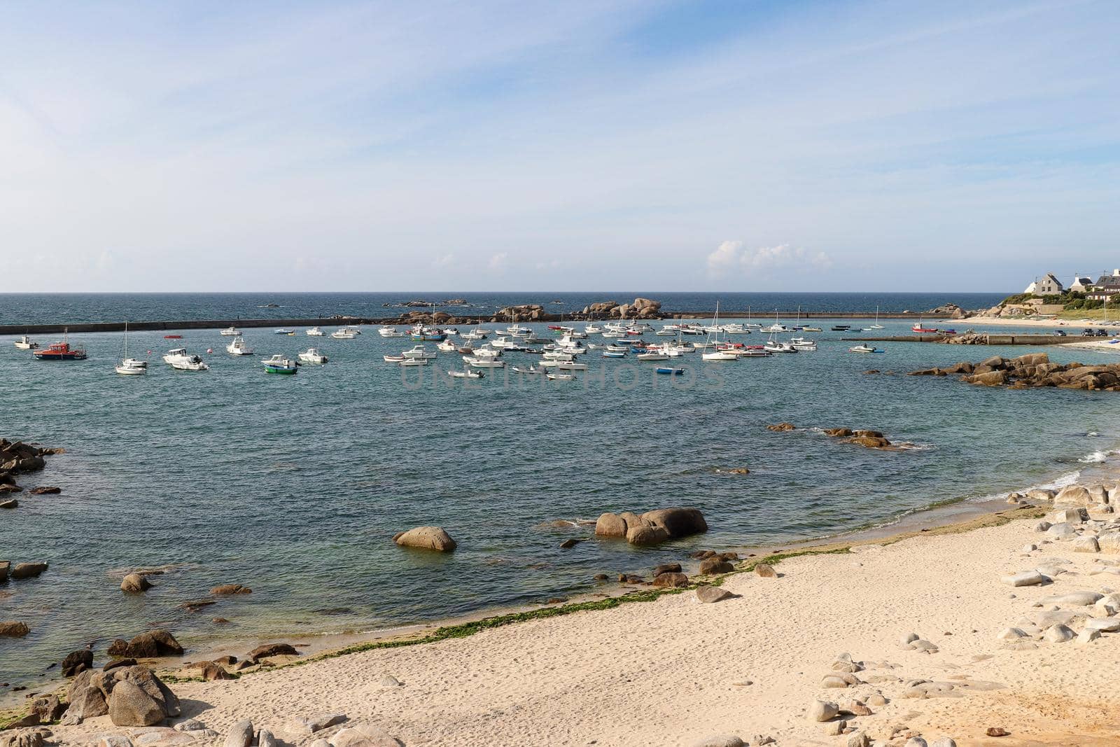 The port of Porsguen in Plouescat in Brittany by Mibuch