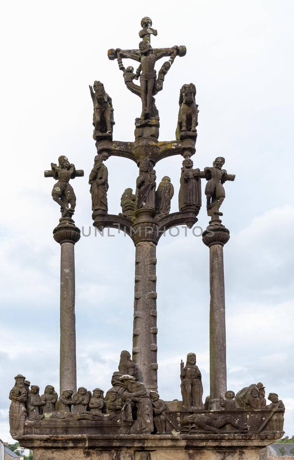 Calvary in the Saint-Thegonnec Parish close, Saint-Thegonnec, Brittany, France