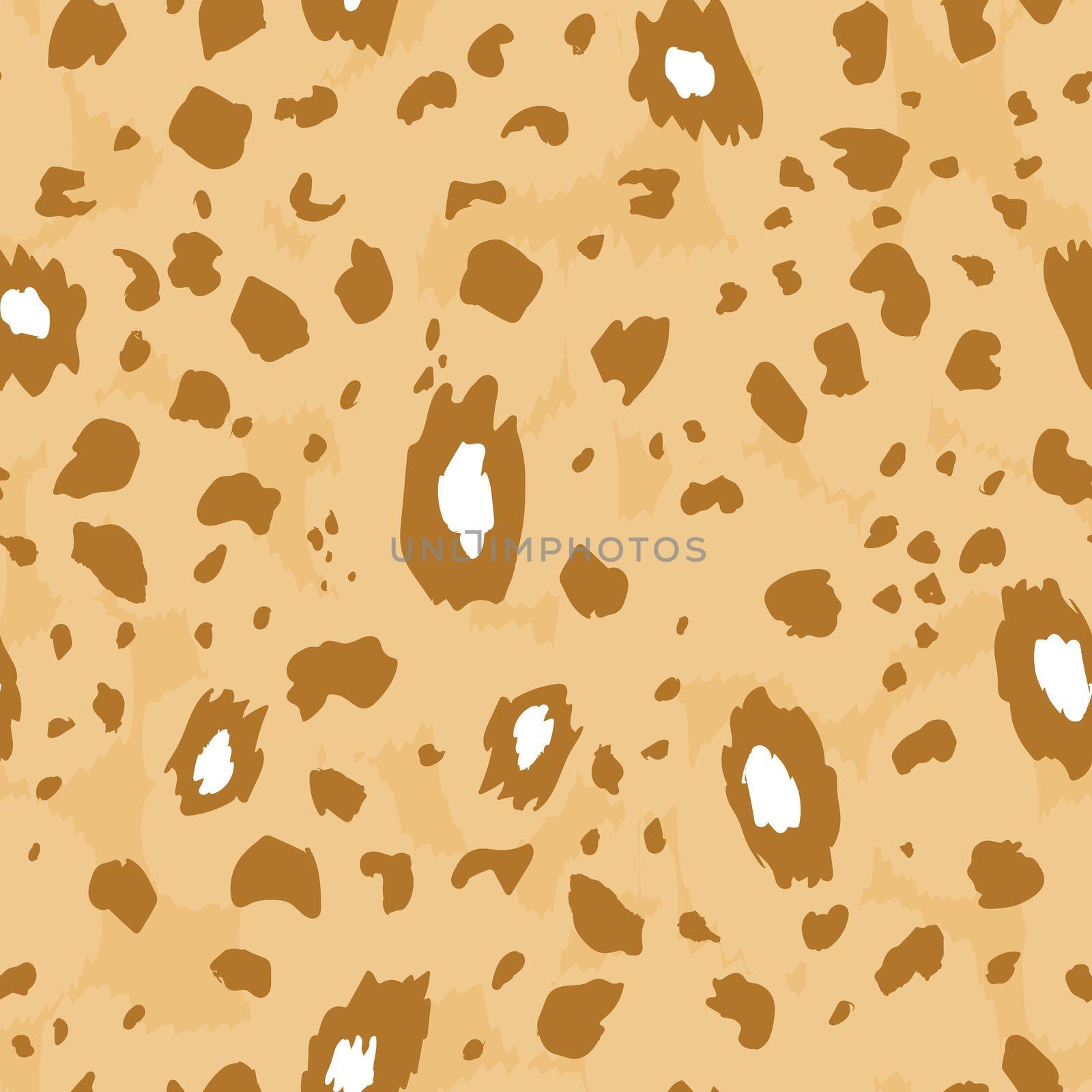 Abstract modern leopard seamless pattern. Animals trendy background. Brown and beige decorative vector stock illustration for print, card, postcard, fabric, textile. Modern ornament of stylized skin by allaku