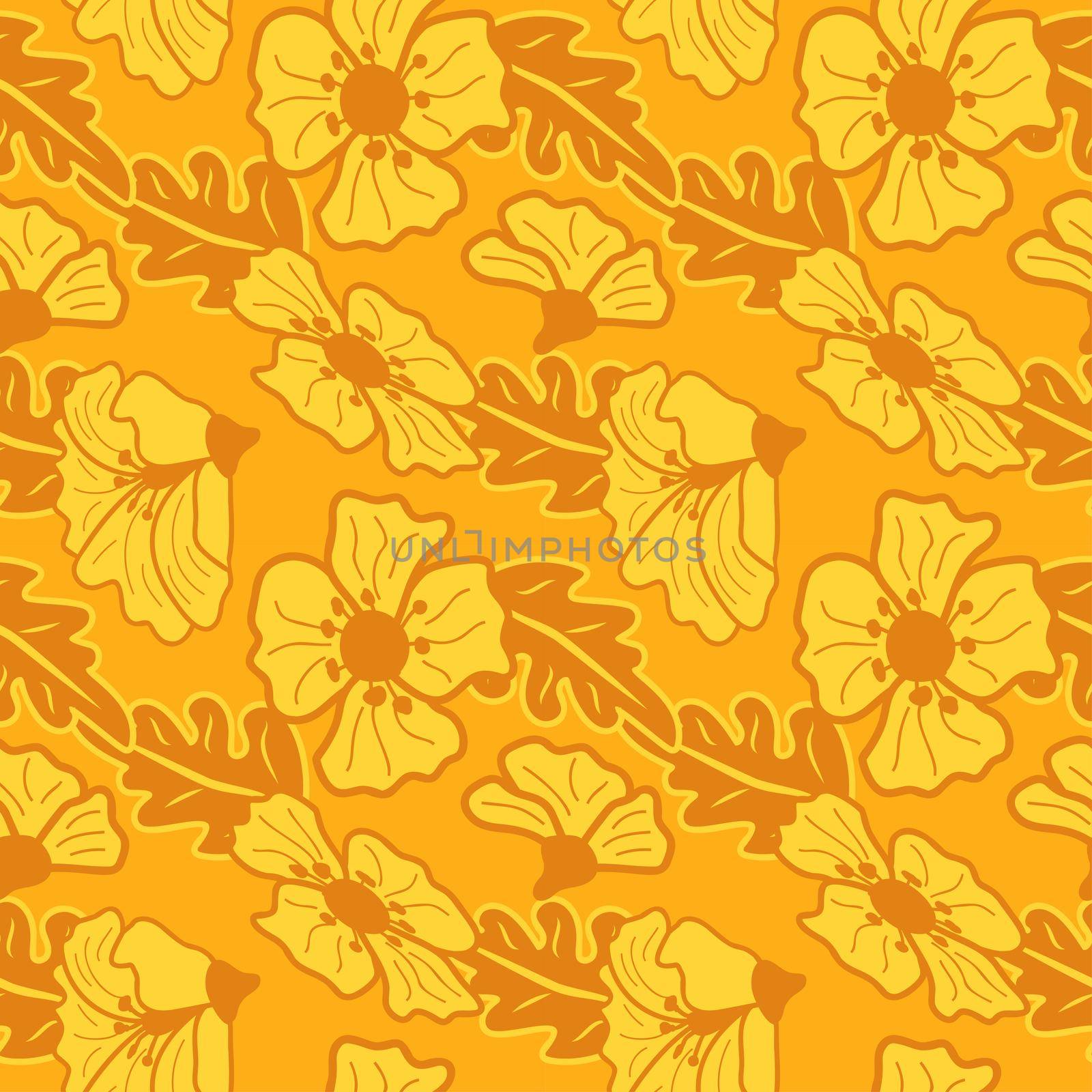 Floral pattern with abstract flowers. Ethnic endless background with ornamental decorative elements with traditional ethnic motives, tribal geometric figures. Print for wrapping, background.  Use for wallpaper, pattern fills, web page background