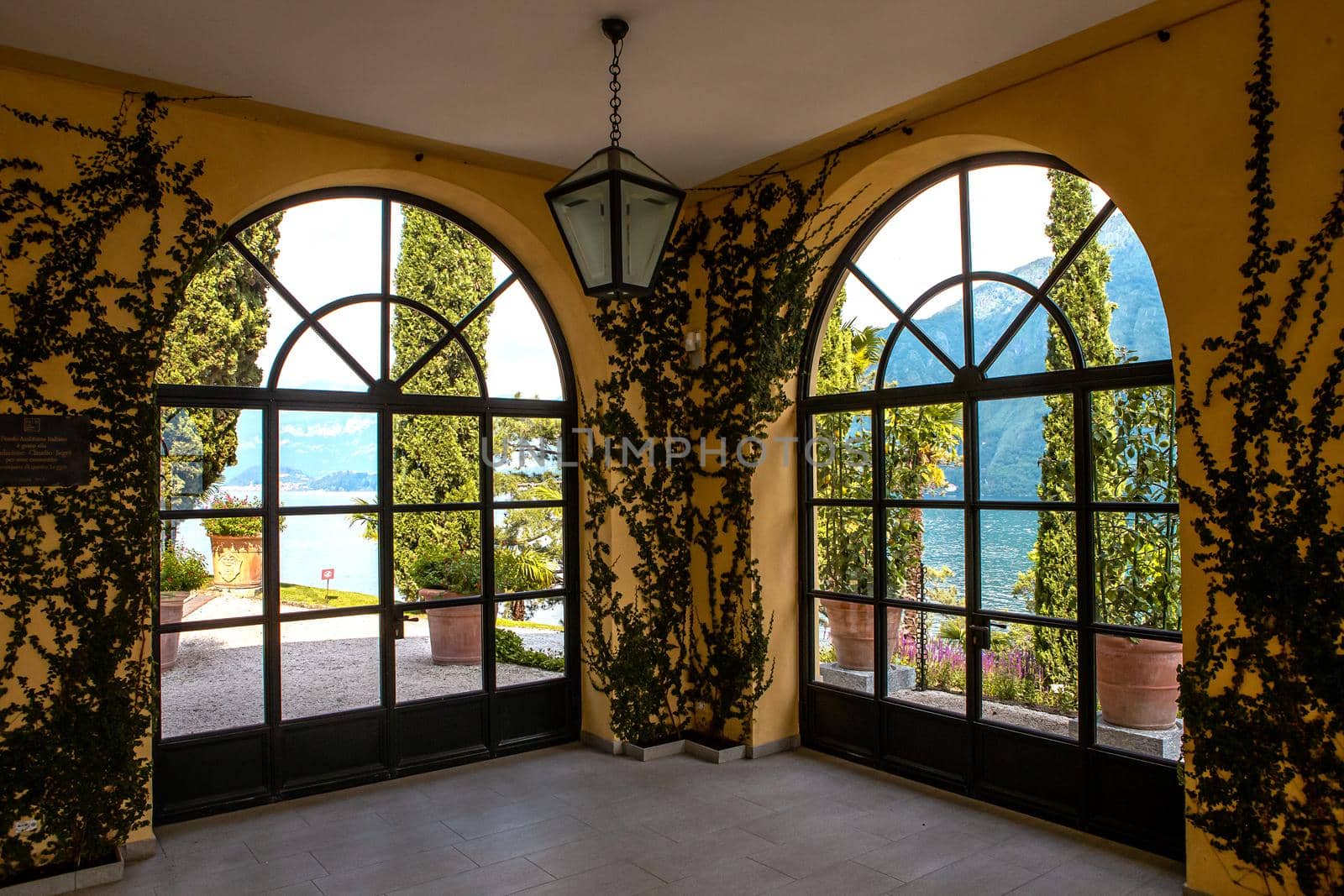 LENNO, ITALY, JUNE 04, 2019 : exteriors of villa del Balbianello, on lake Como, june 04, 2019, in Lenno, italy