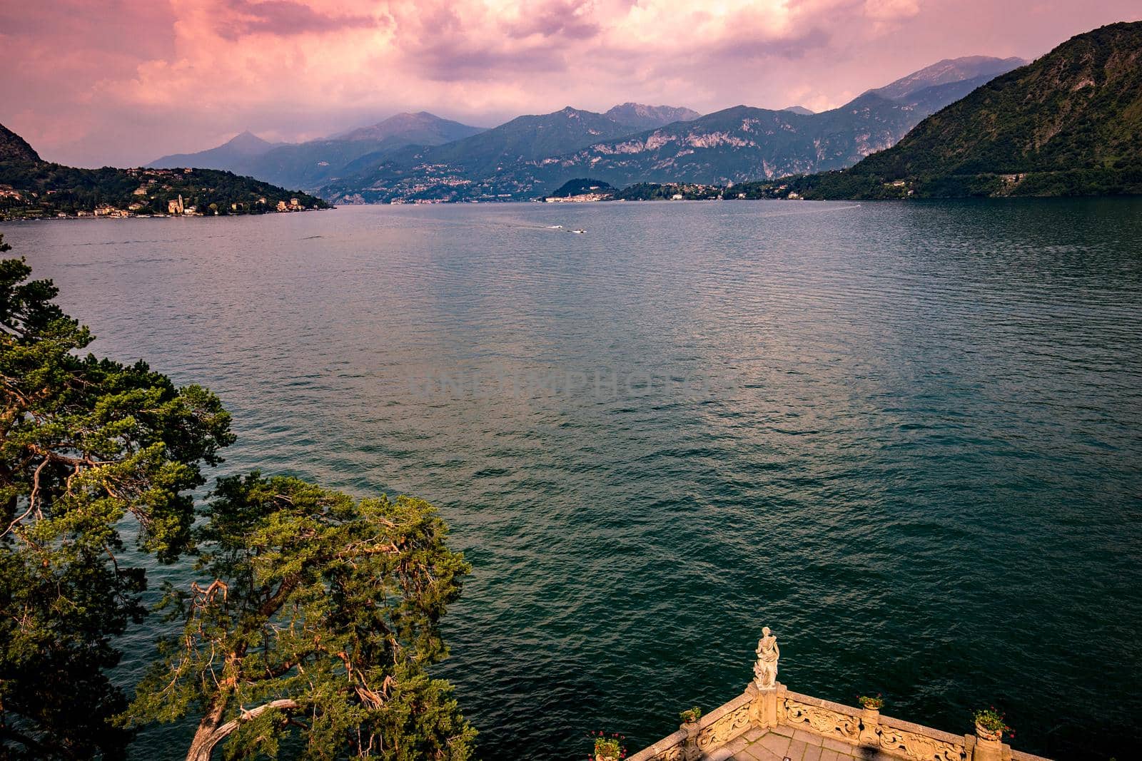 LENNO, ITALY, JUNE 04, 2019 : exteriors of villa del Balbianello, on lake Como, june 04, 2019, in Lenno, italy