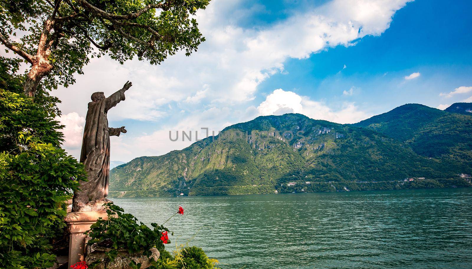 LENNO, ITALY, JUNE 04, 2019 : exteriors of villa del Balbianello, on lake Como, june 04, 2019, in Lenno, italy