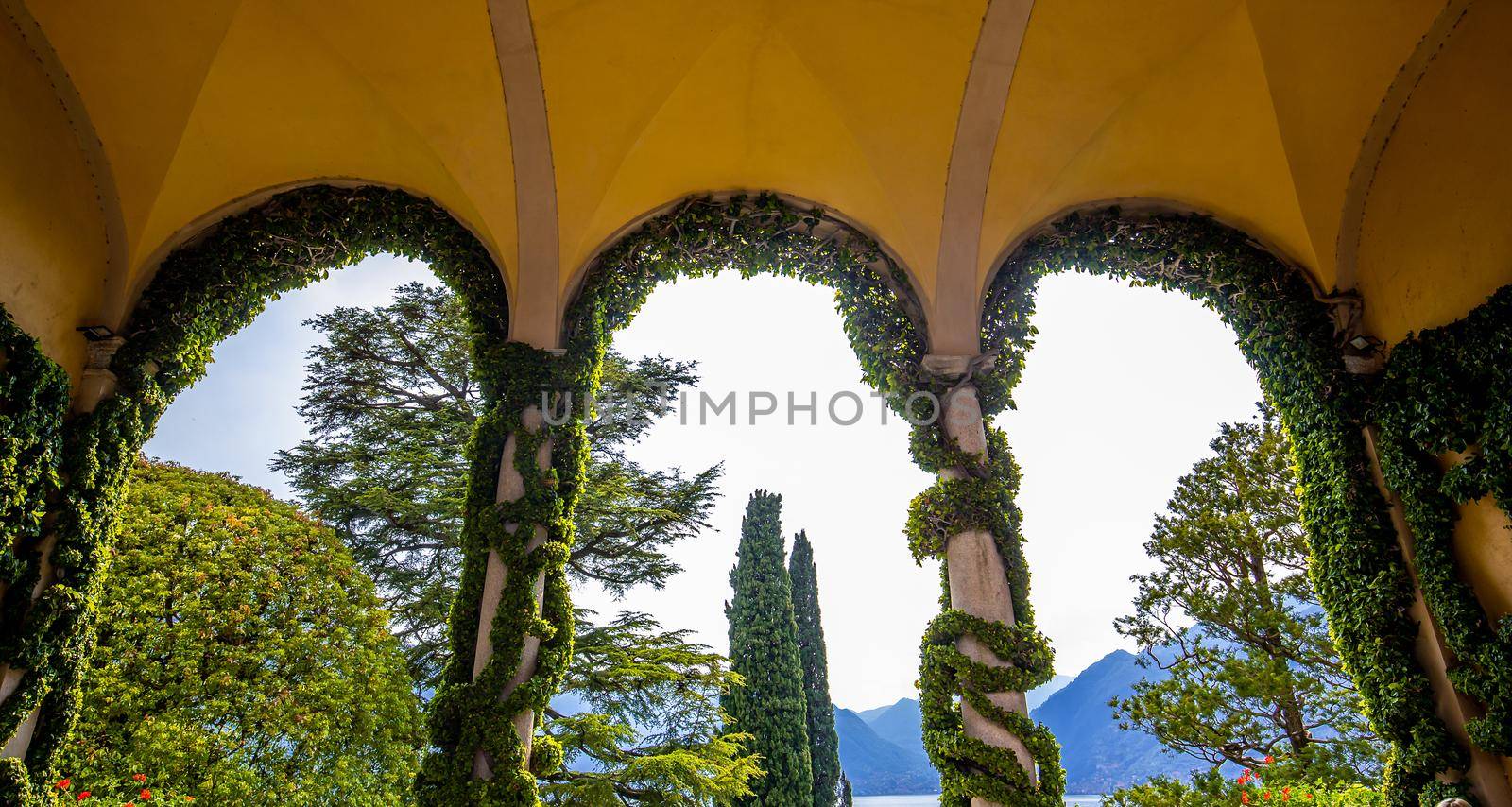 LENNO, ITALY, JUNE 04, 2019 : exteriors of villa del Balbianello, on lake Como, june 04, 2019, in Lenno, italy