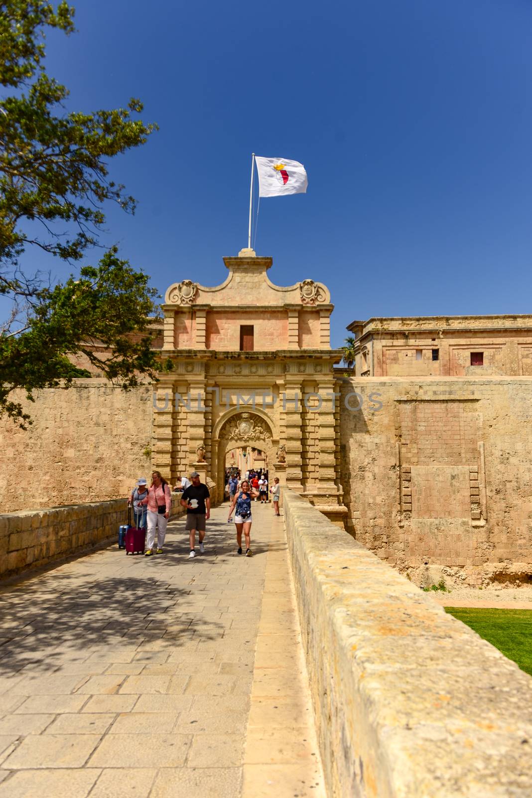 The city M'dine on the island of malta with his historical buildings