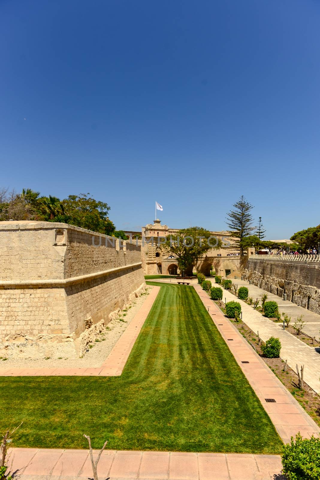 The city M'dine on the island of malta with his historical buildings