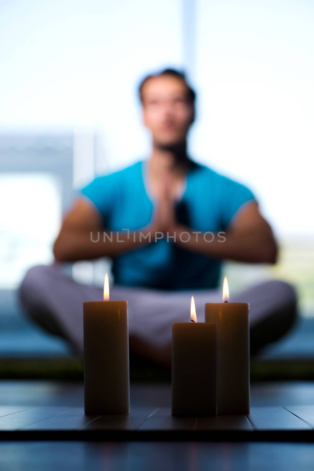 Young handsome man in spa healthcare concept