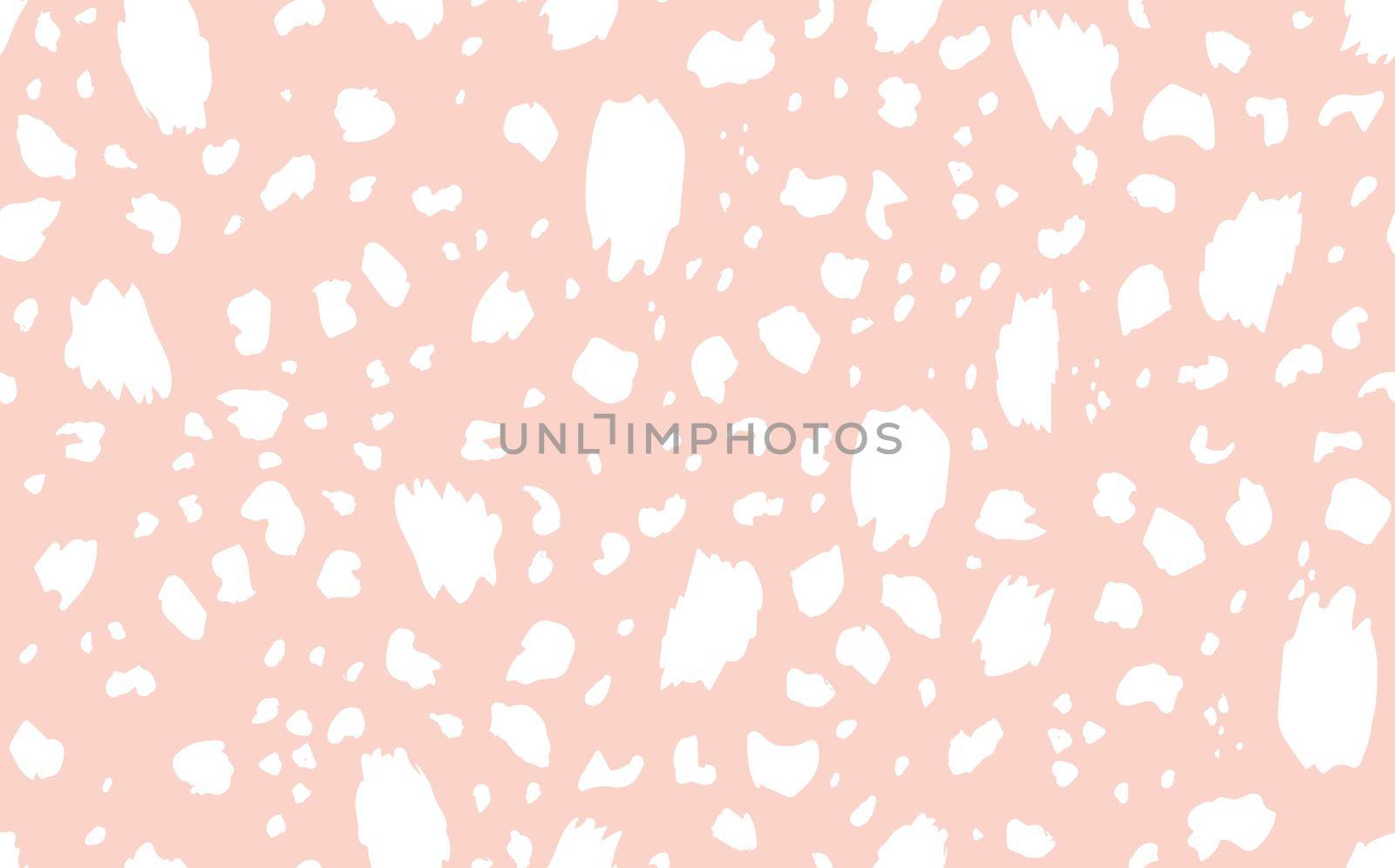 Abstract modern leopard seamless pattern. Animals trendy background. Pink and white decorative vector stock illustration for print, card, postcard, fabric, textile. Modern ornament of stylized skin by allaku