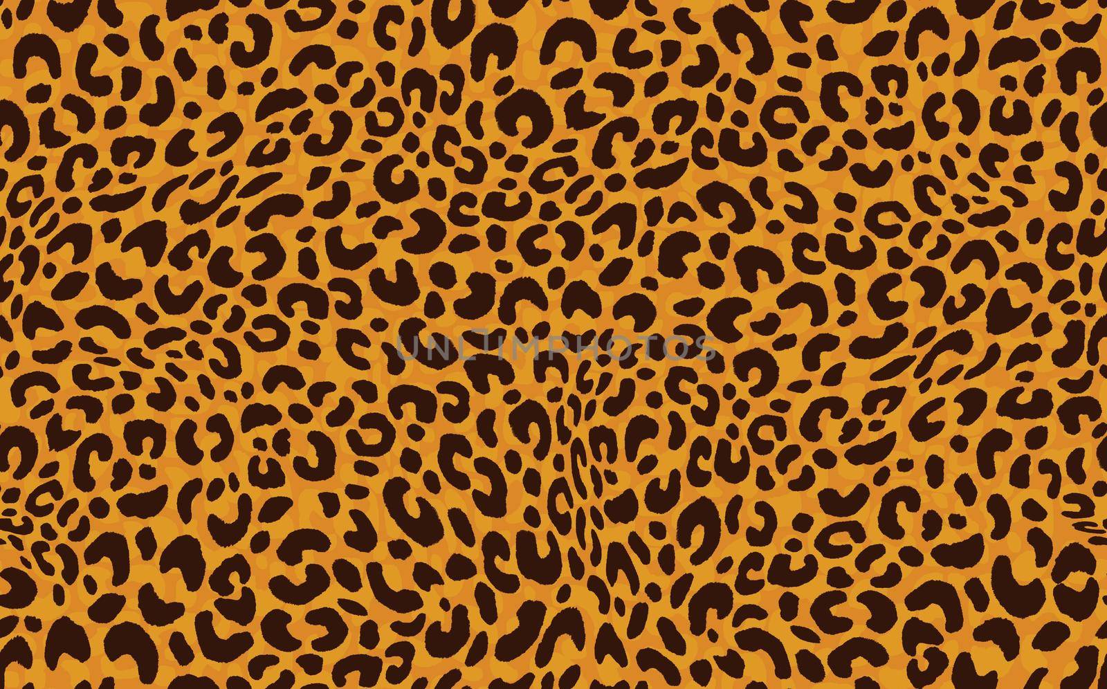 Abstract modern leopard seamless pattern. Animals trendy background. Orange and brown decorative vector stock illustration for print, card, postcard, fabric, textile. Modern ornament of stylized skin. by allaku