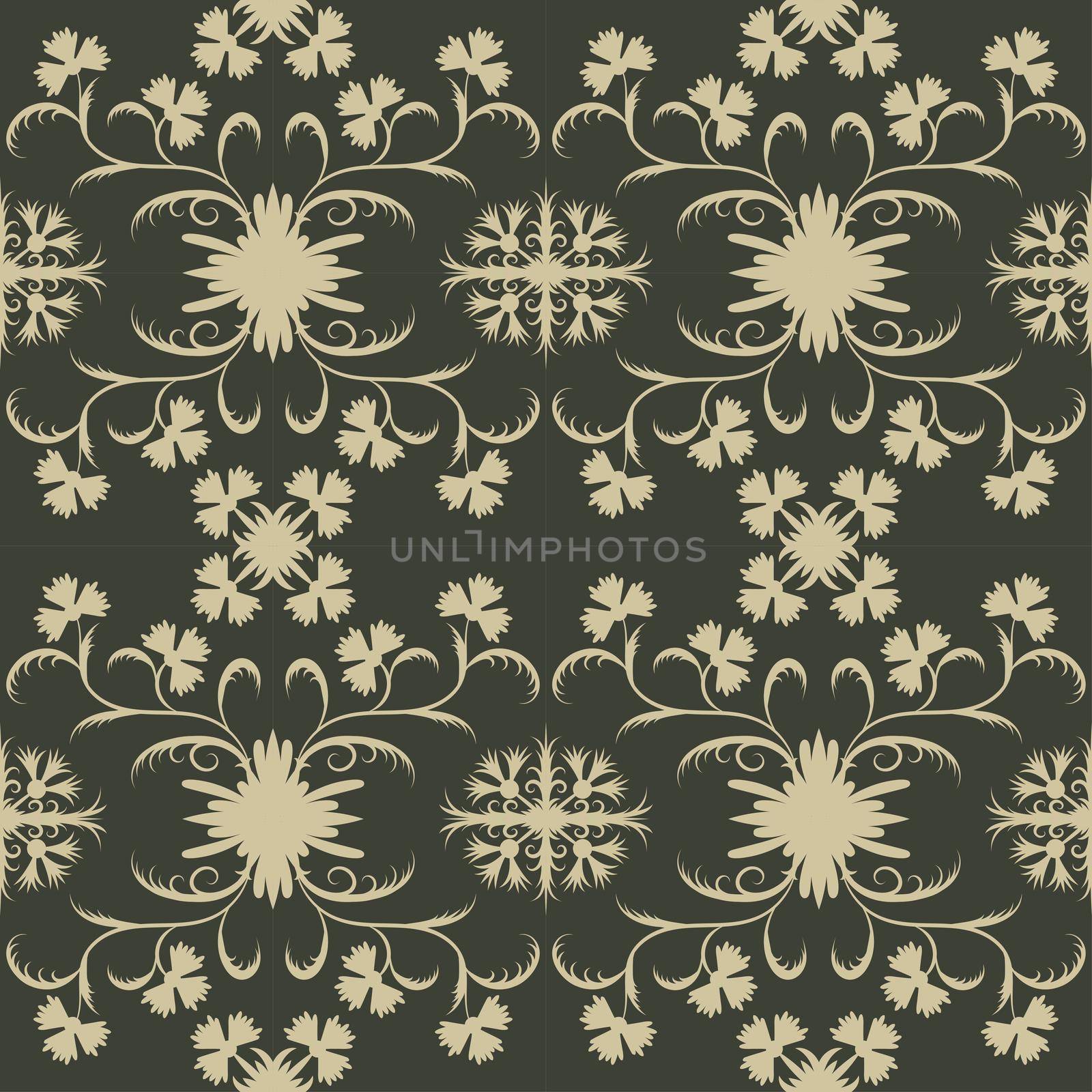 Floral pattern with abstract flowers. Ethnic endless background with ornamental decorative elements with traditional ethnic motives, tribal geometric figures. Print for wrapping, background.  Use for wallpaper, pattern fills, web page background