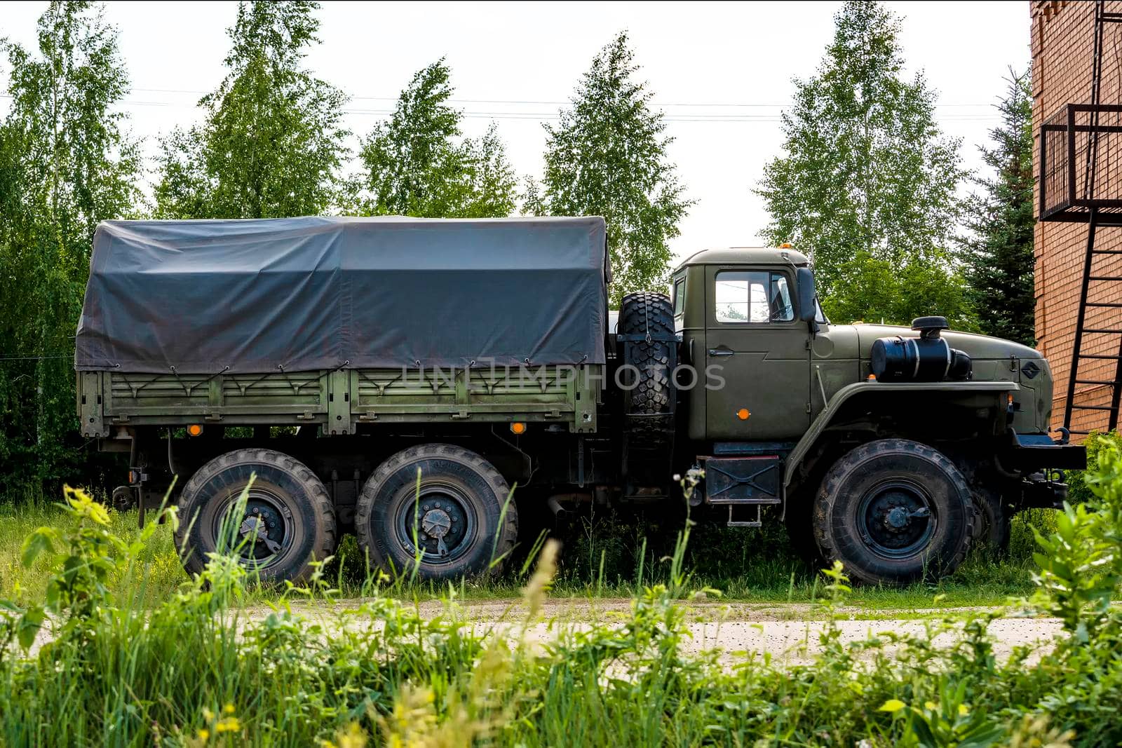 URAL military vehicle all-terrain vehicle. Bashkortostan, Russia - 12 June, 2021. by Essffes