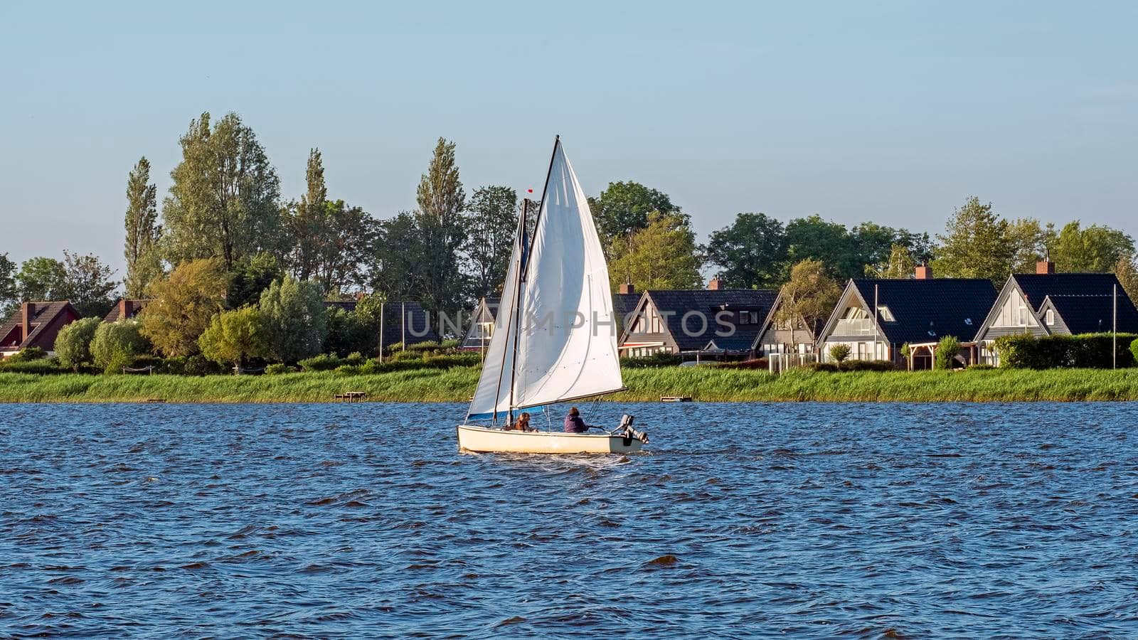 Sailing on the IJsselmeer near Oudega in Friesland the Netherlands by devy