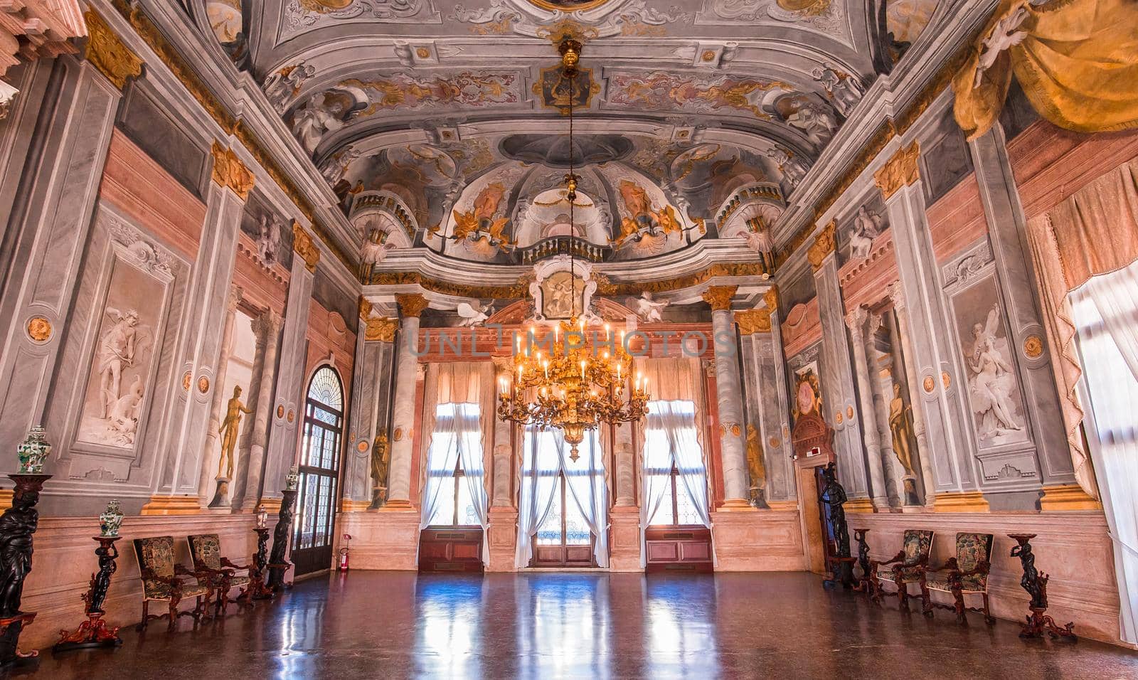 interiors of the Ca' Rezzonico palace, Venice, Italy by photogolfer