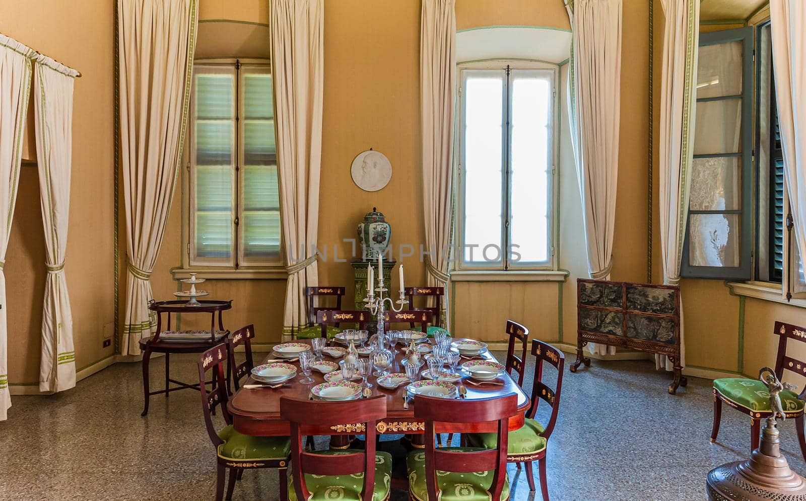 TREMEZZO, ITALY, JUNE 03, 2019 : interiors of villa Carlotta, on lake Como, june 03, 2019, in Tremezzo, italy