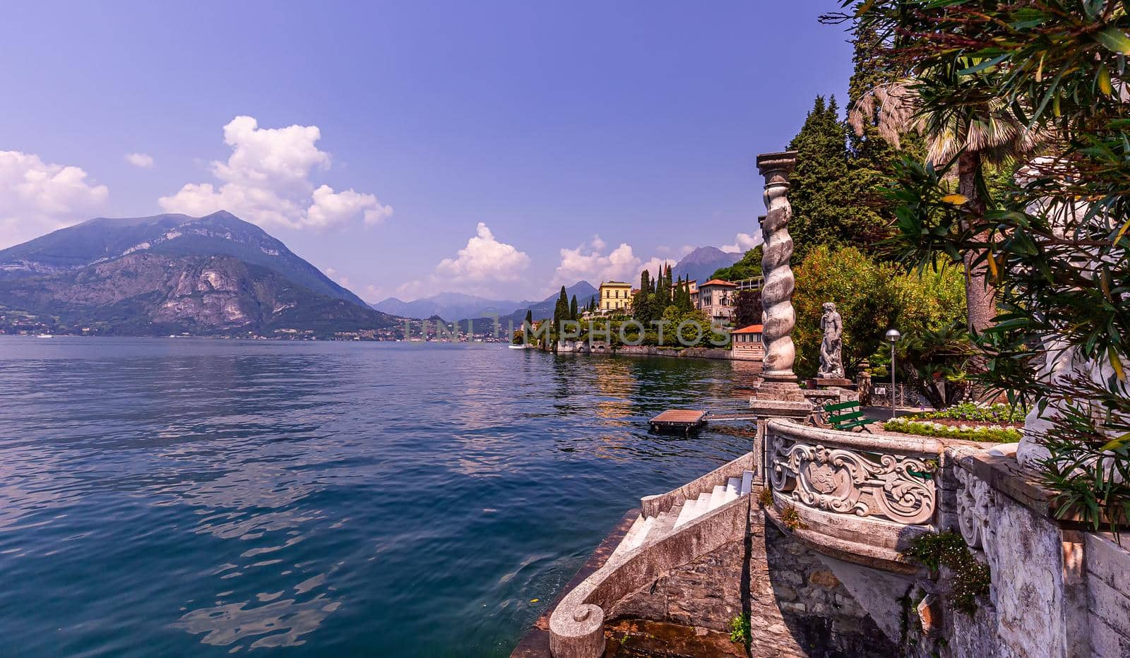 VARENNA, ITALY, JUNE 05, 2019 : exteriors and gardens of villa Monastero, on lake Como, june 05, 2019, in Varenna, italy