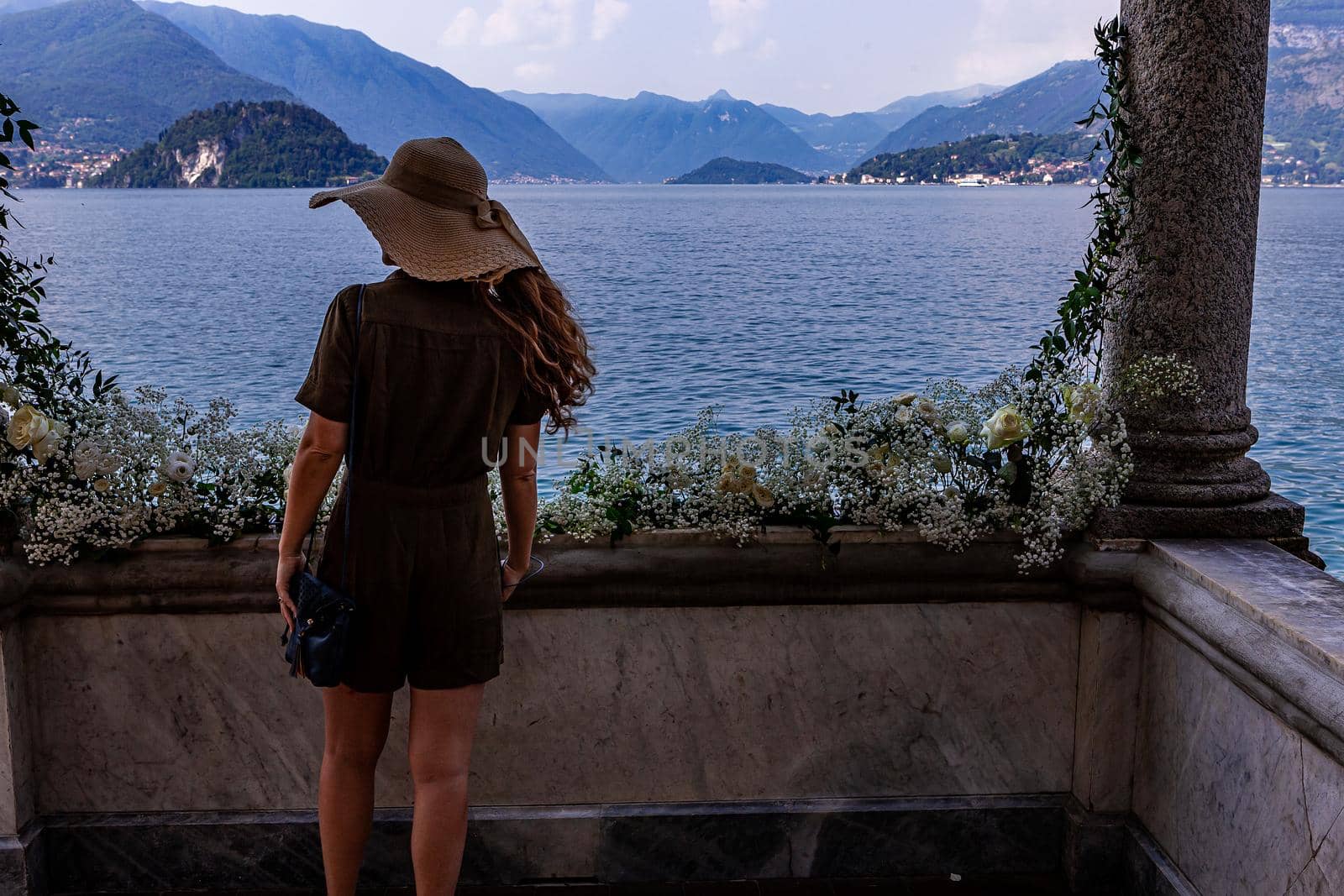 VARENNA, ITALY, JUNE 05, 2019 : exteriors and gardens of villa Monastero, on lake Como, june 05, 2019, in Varenna, italy