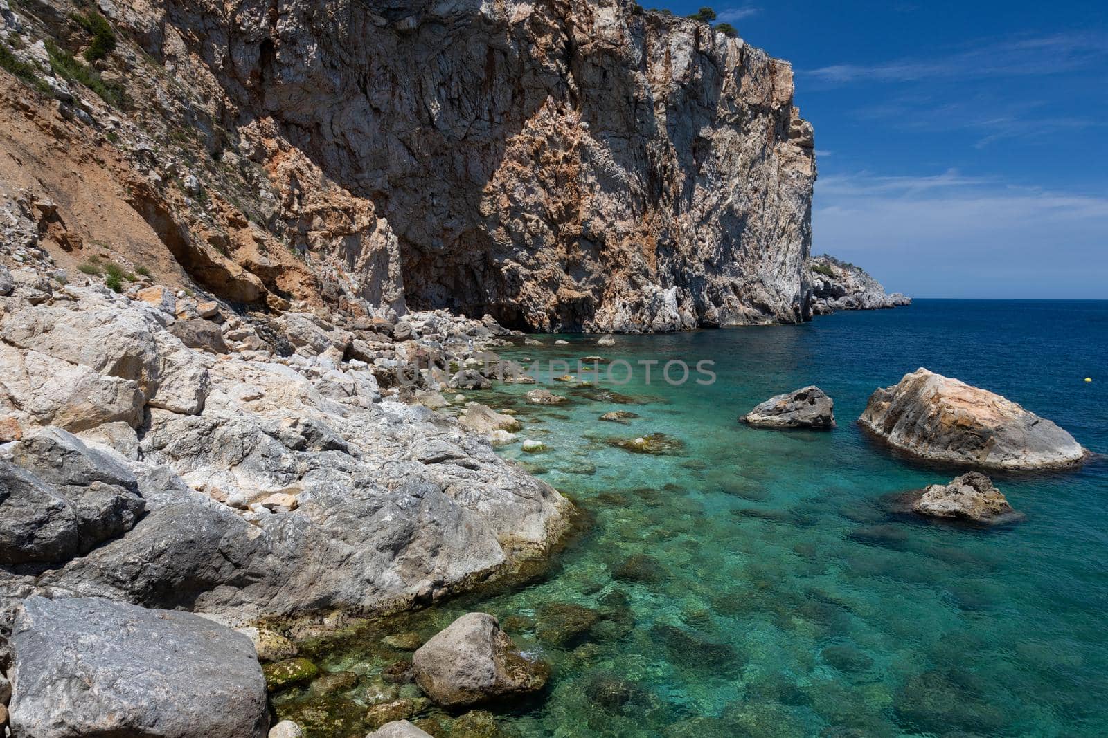 Beautiful seascape in Spanish Costa Brava near small town L Estartit