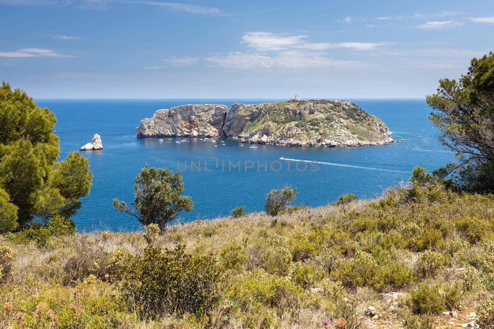 Beautiful seascape in Spanish Costa Brava near small town L Estartit. Islands Medas. by Digoarpi