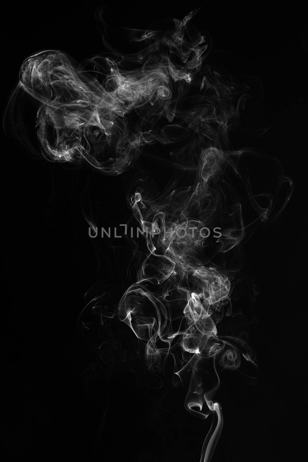 Smoke on a black background. by thanumporn