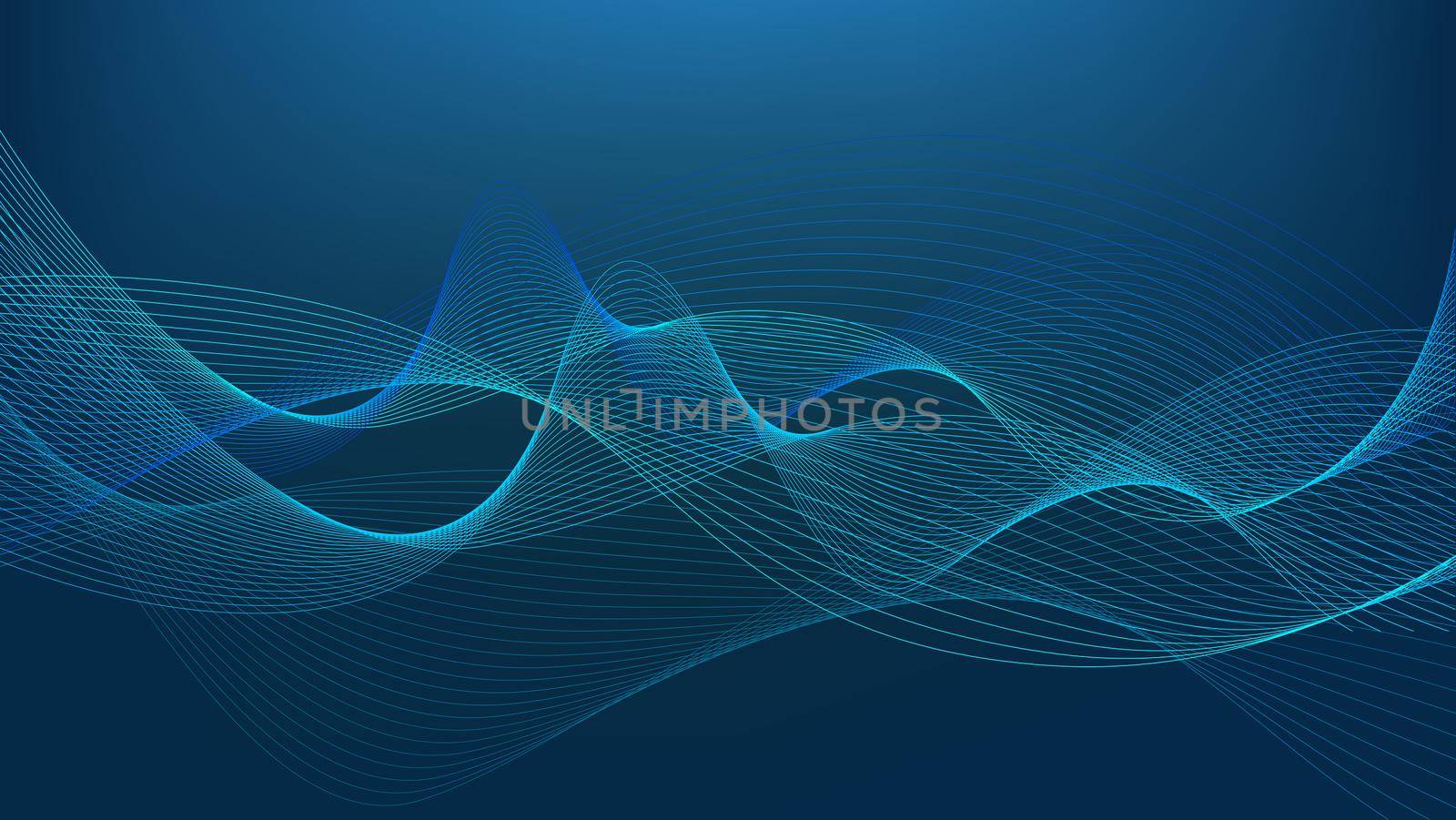 swaying wavy lines Abstract Wave background blue by sarayut_thaneerat